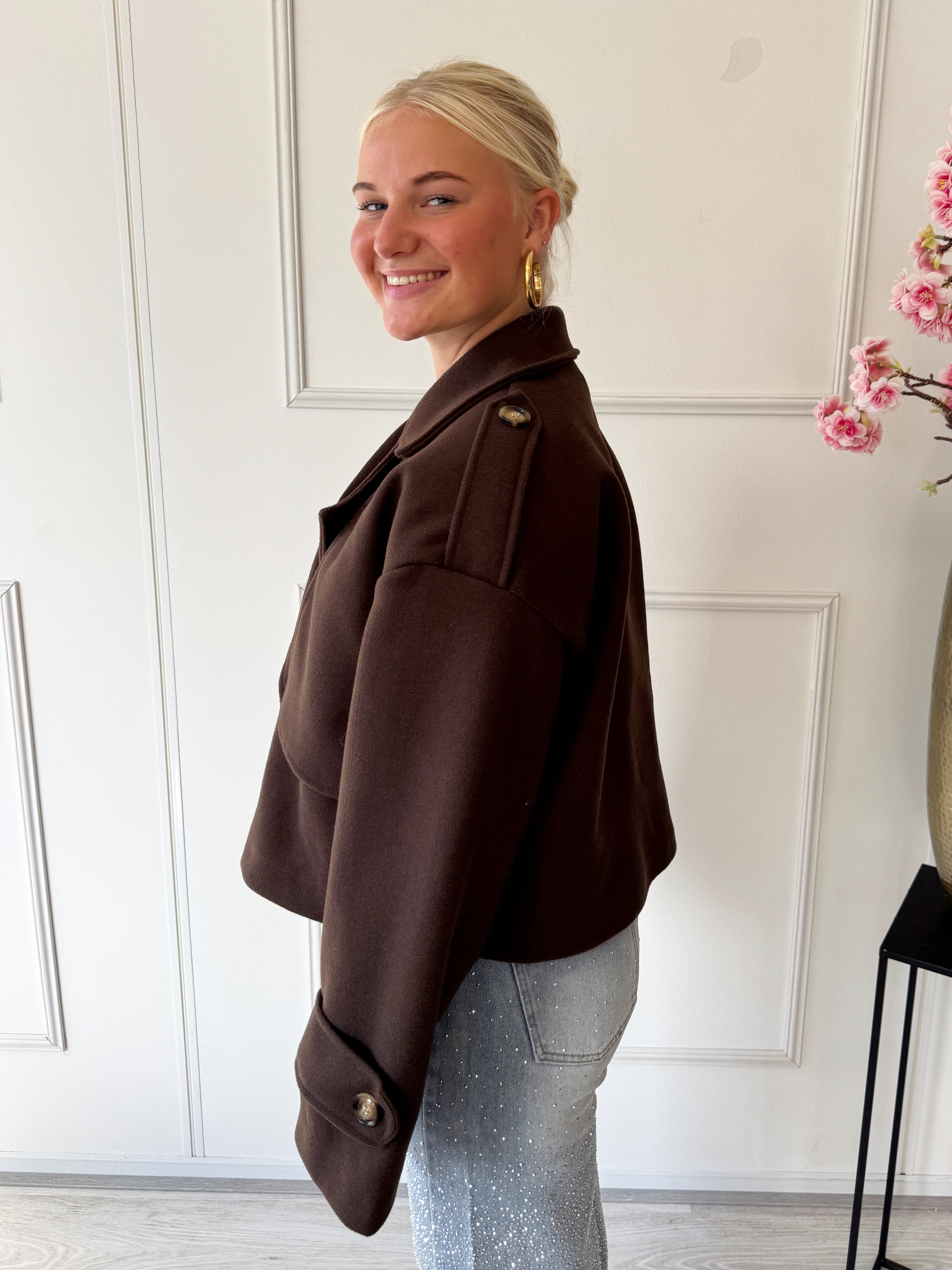 Trench Jasje Kort | Bruin