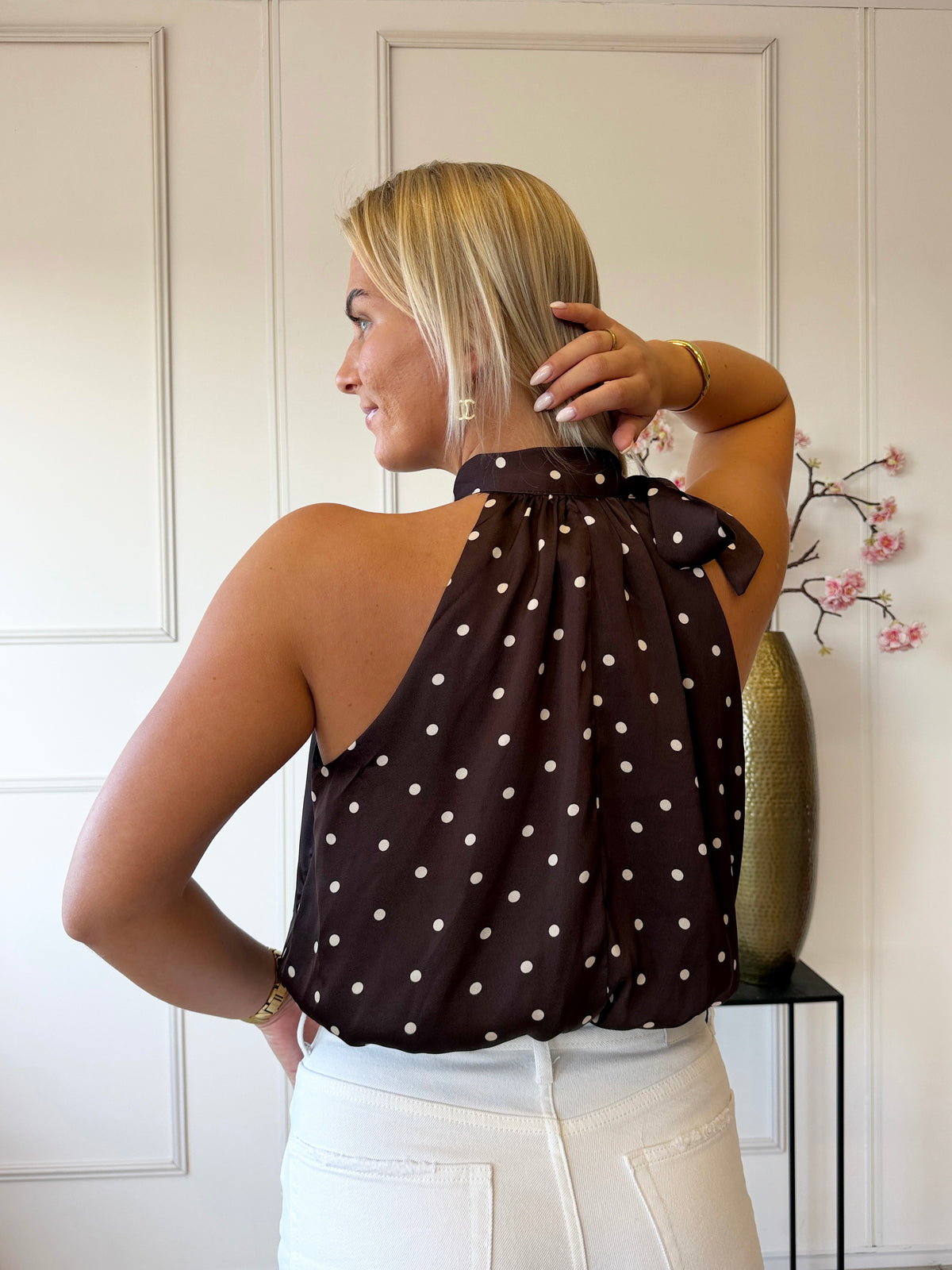Dots Halter Top | Bruin