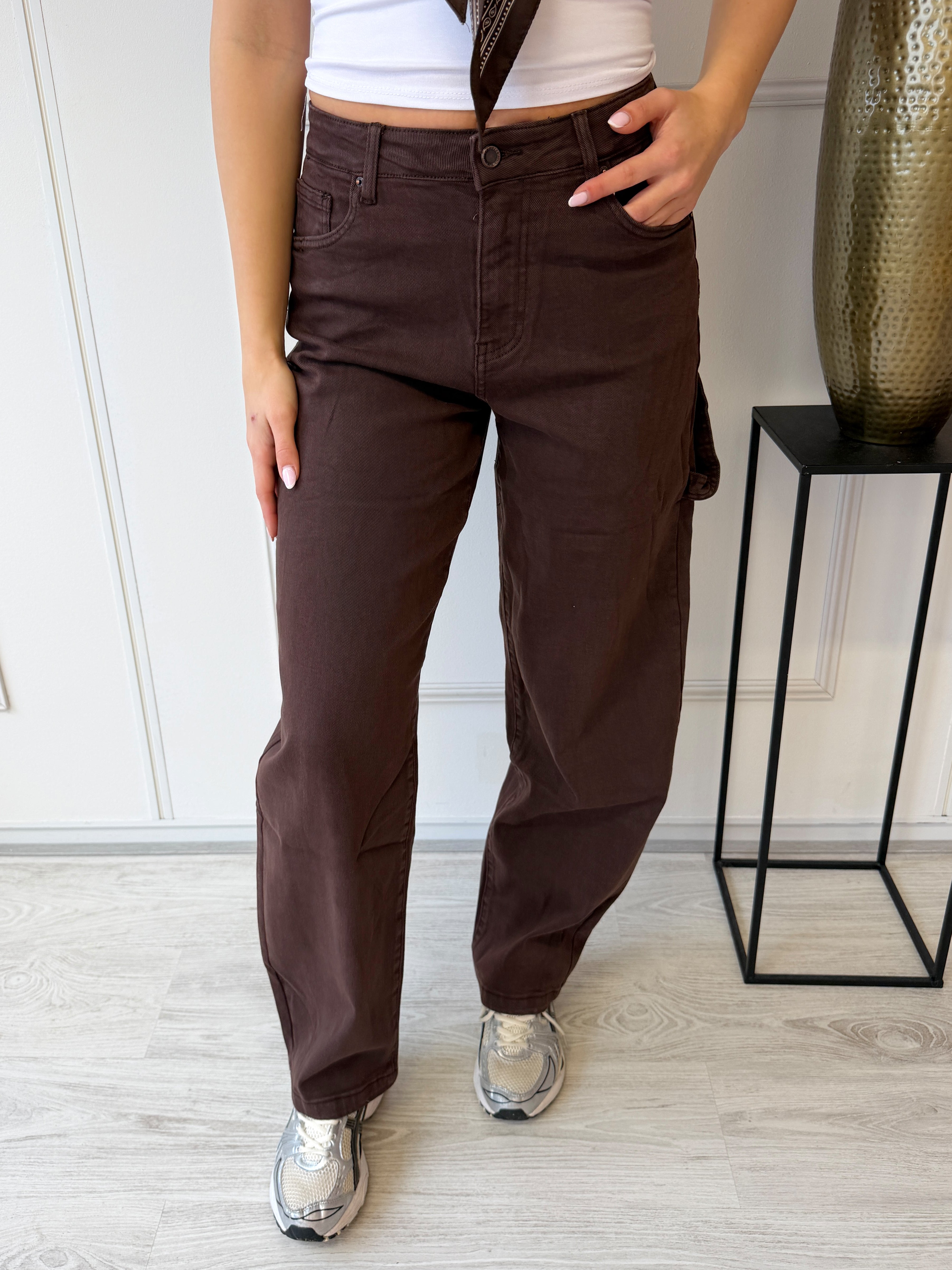 Marivy Barrel Jeans | Donker