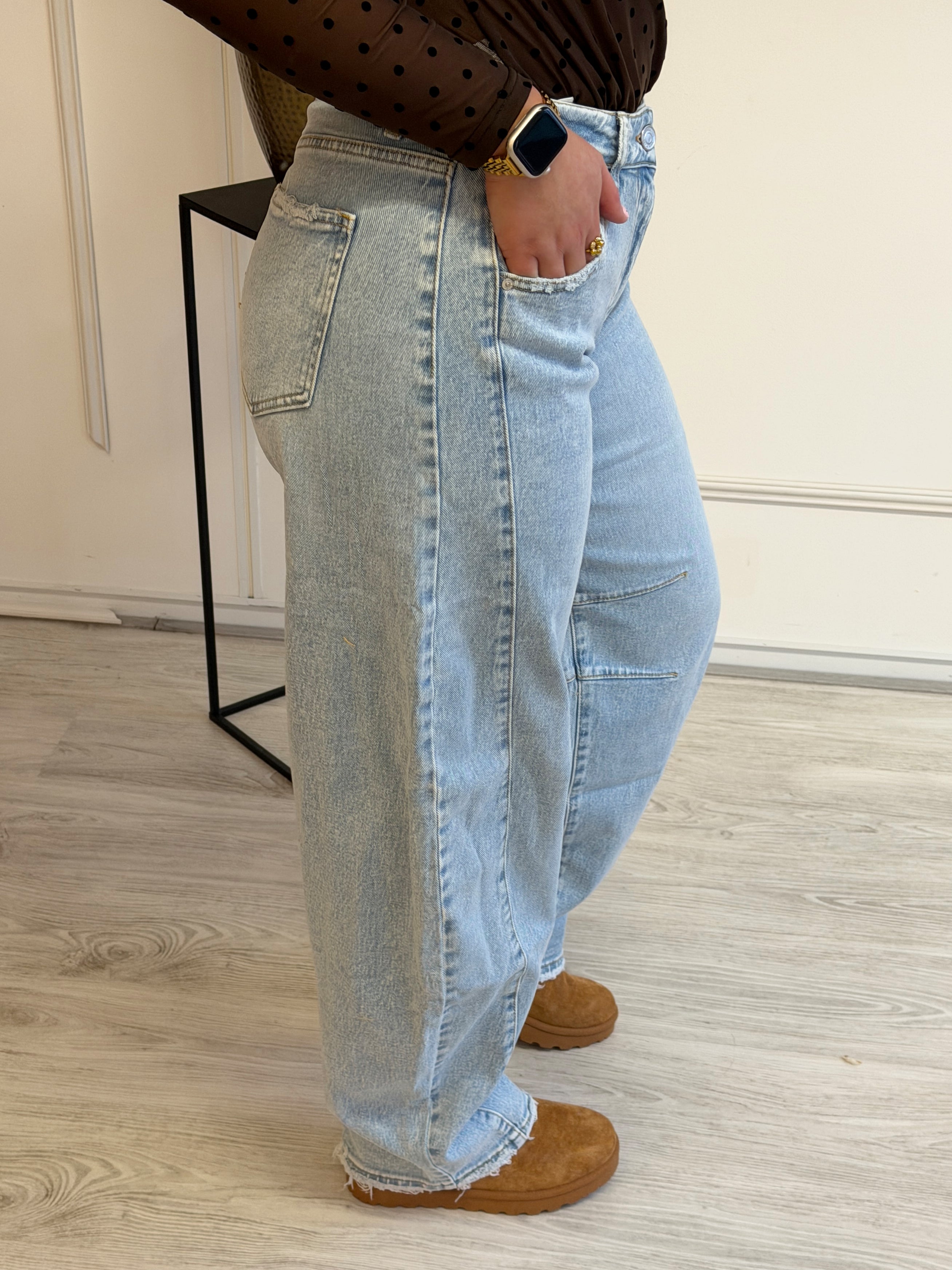 Barrel Queen Broek | Blauw