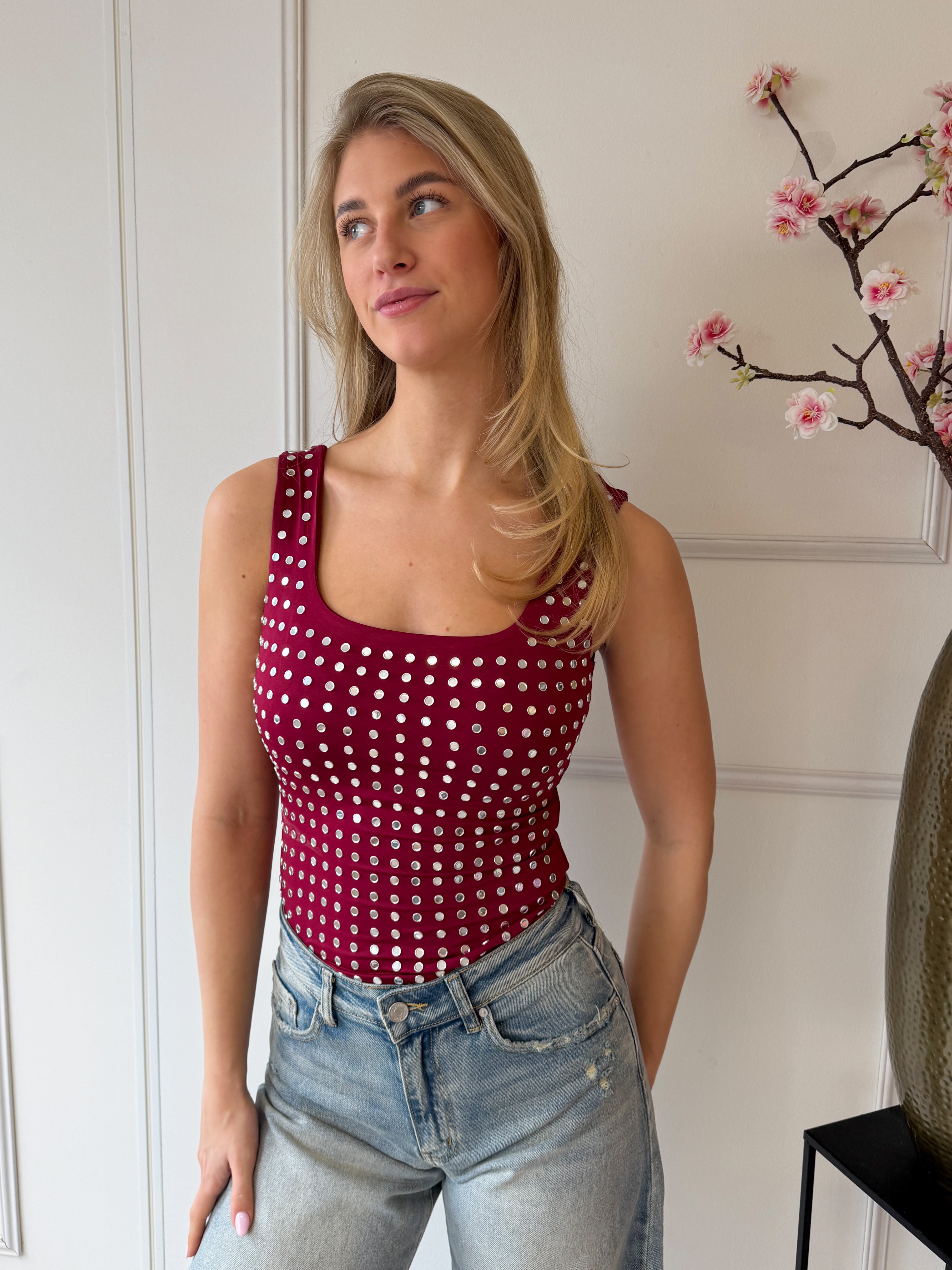 Limited Studs Body | Bordeaux