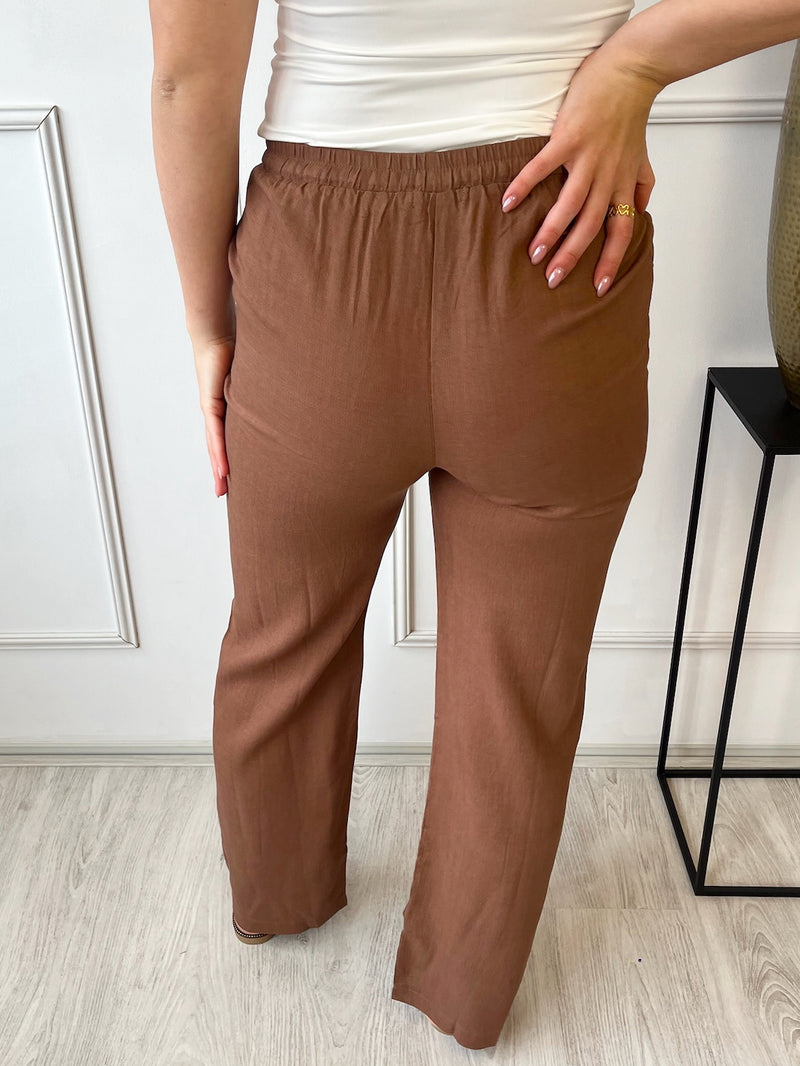 Linnen Pants | Bruin