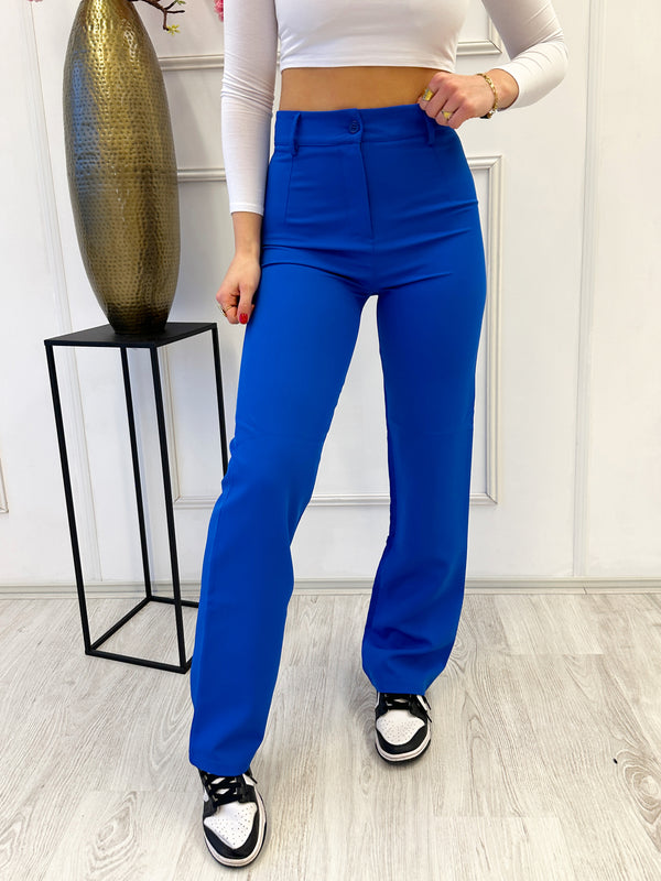 Tess Pantalon | Cobalt Blauw