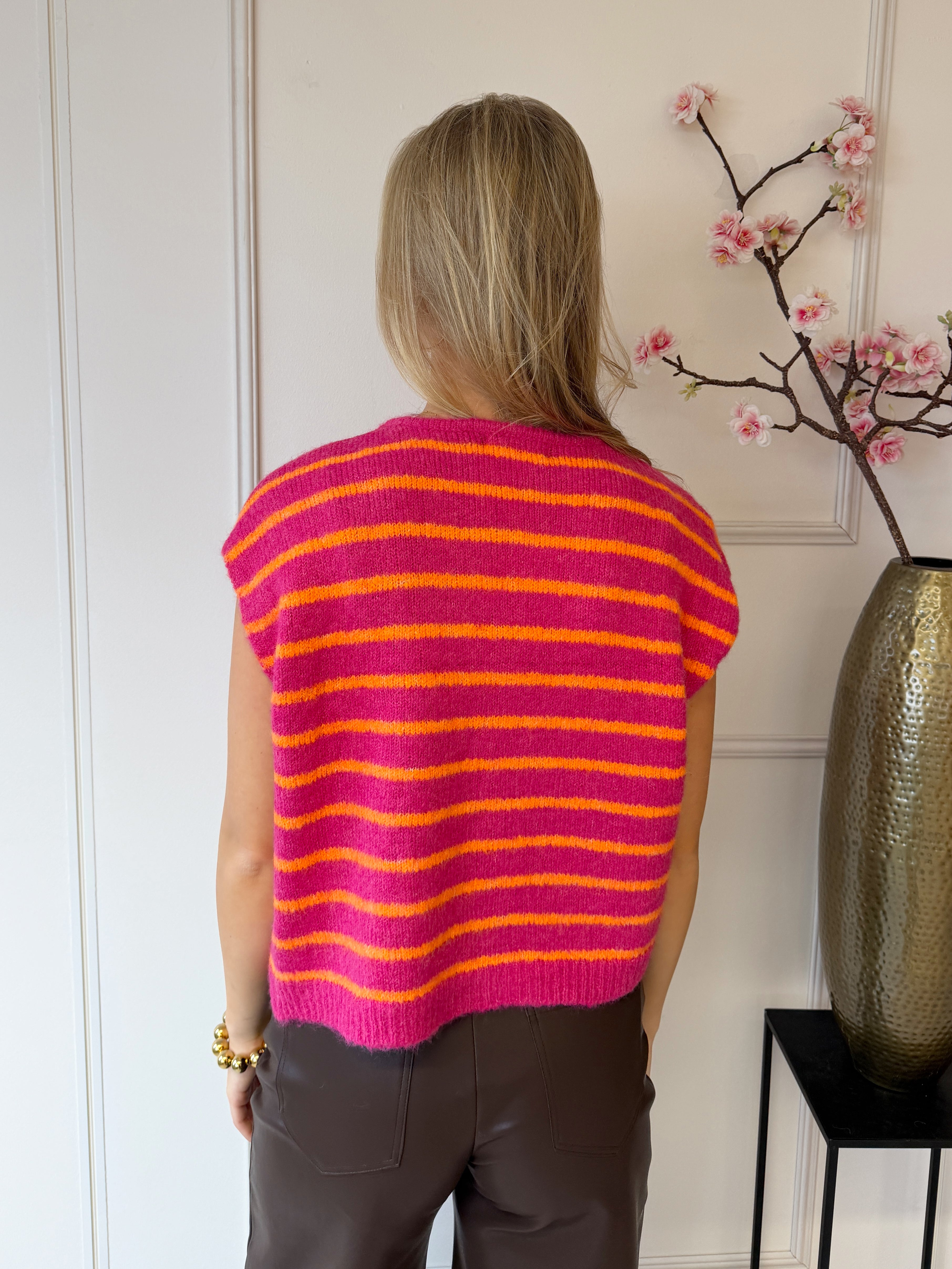 Musy Gilet Vest | Roze - Oranje