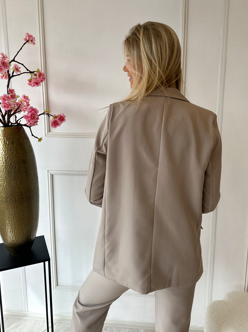 Tess Blazer | Light Taupe