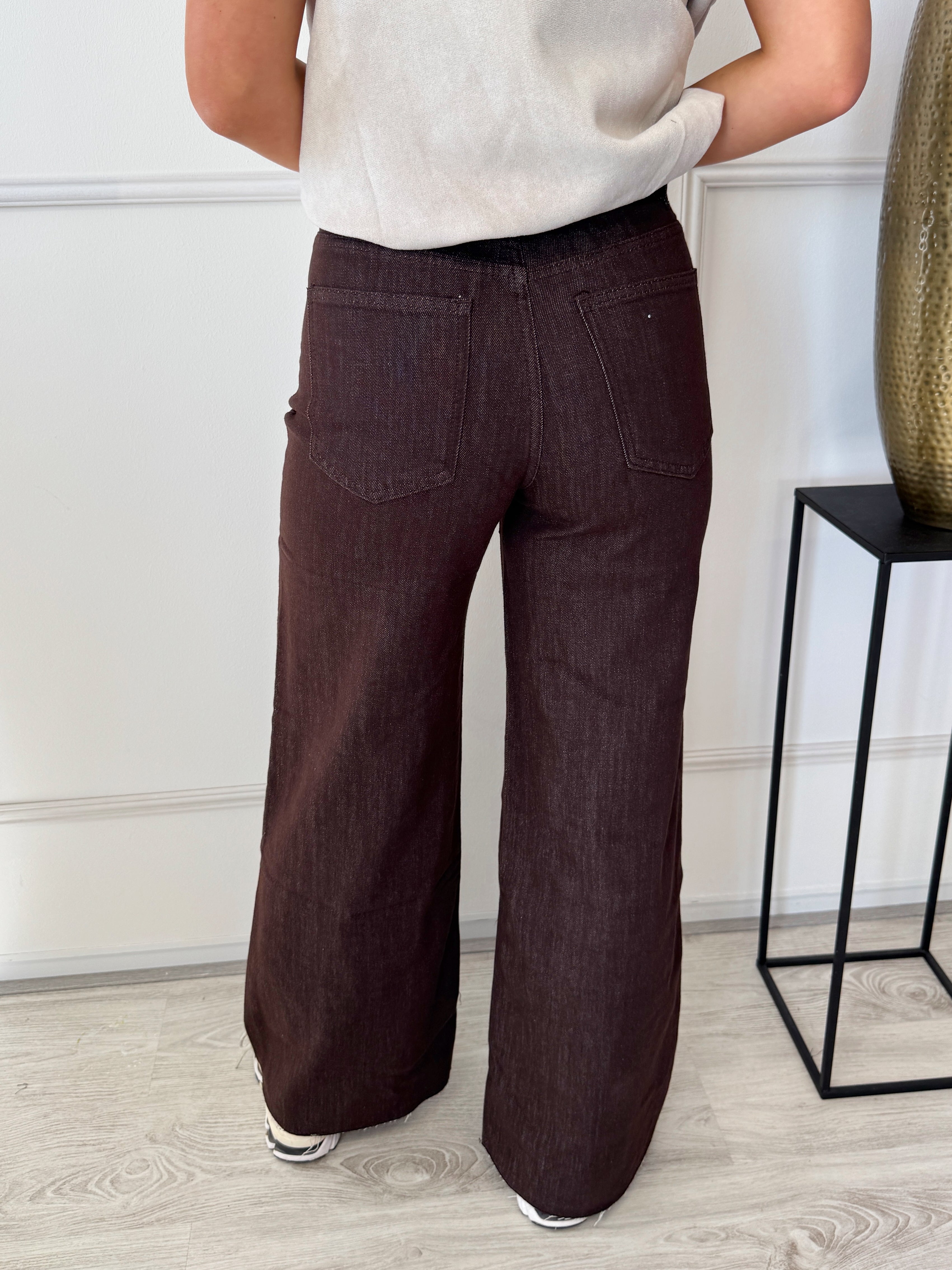 Ilva Wide Leg Jeans | Bruin