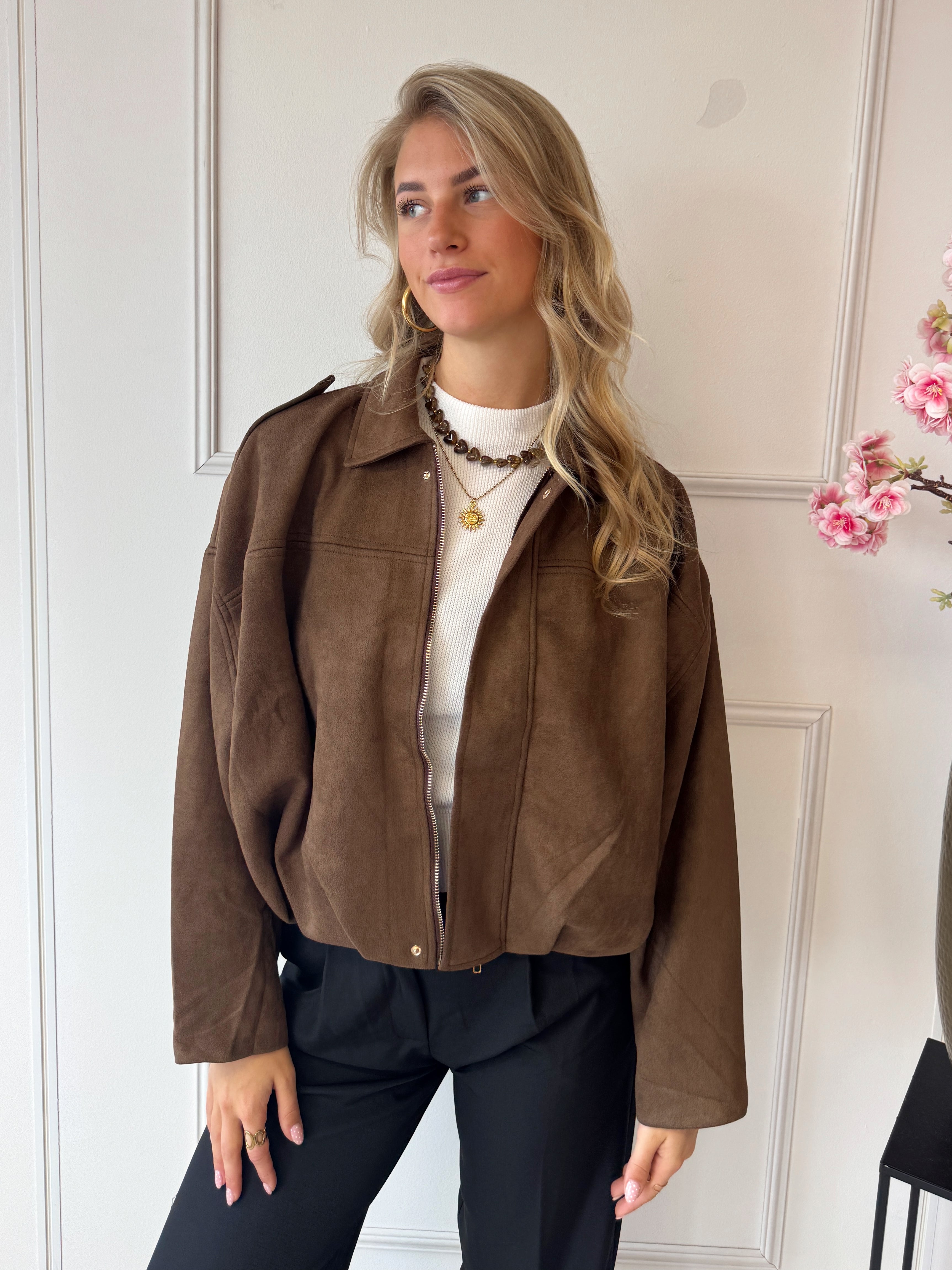 Suede Daimy Jas | Bruin