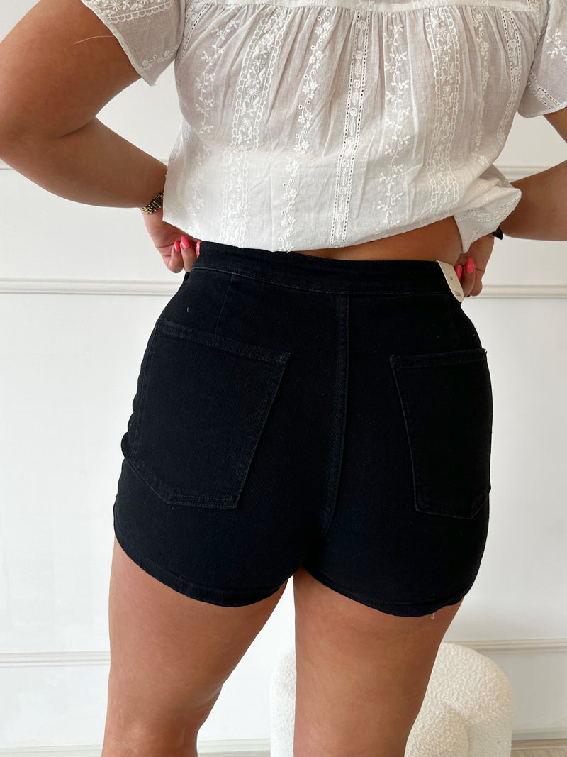 Denim Skort 2305-2  | Zwart