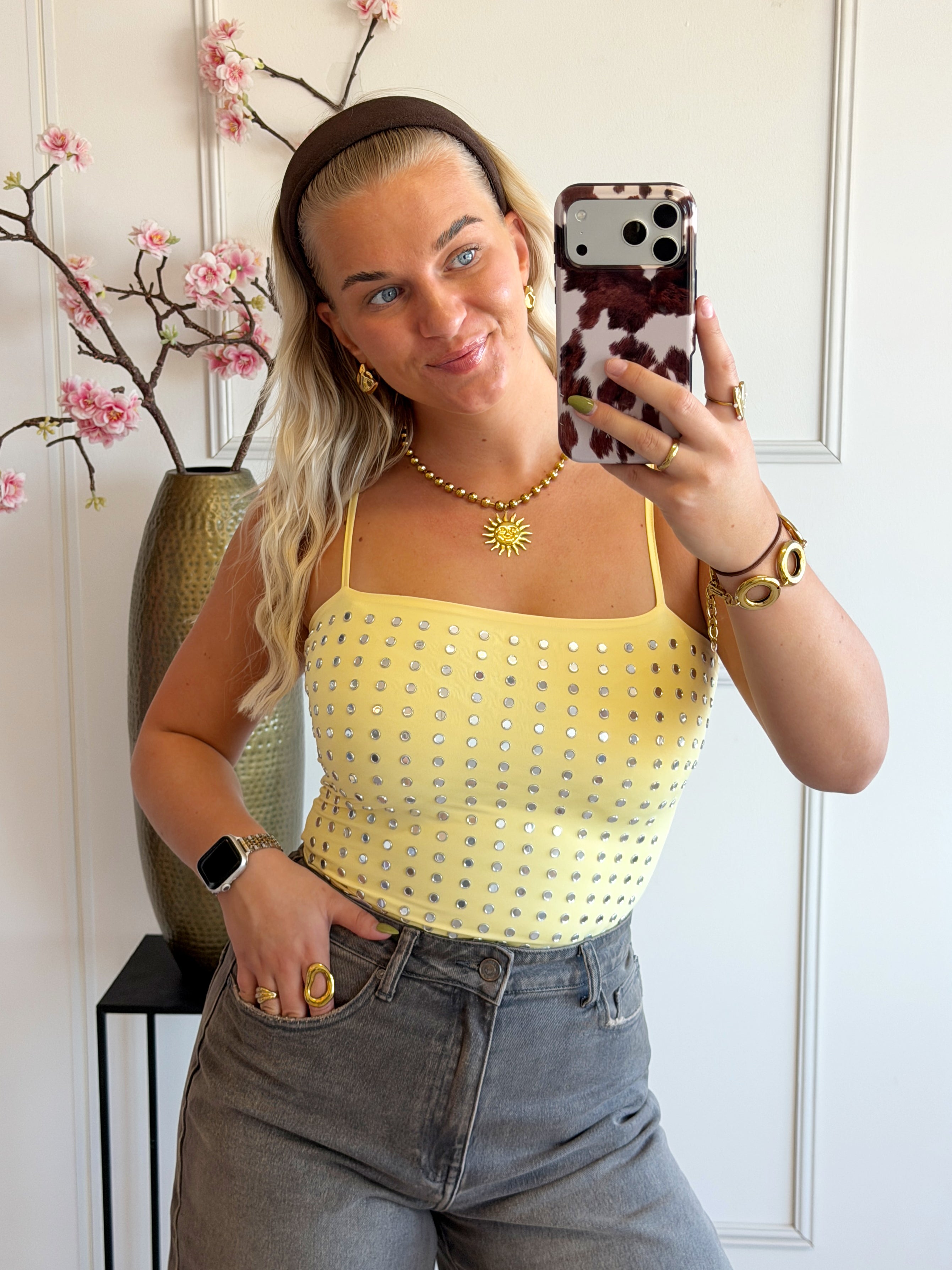 Studs Hemd Body | Geel