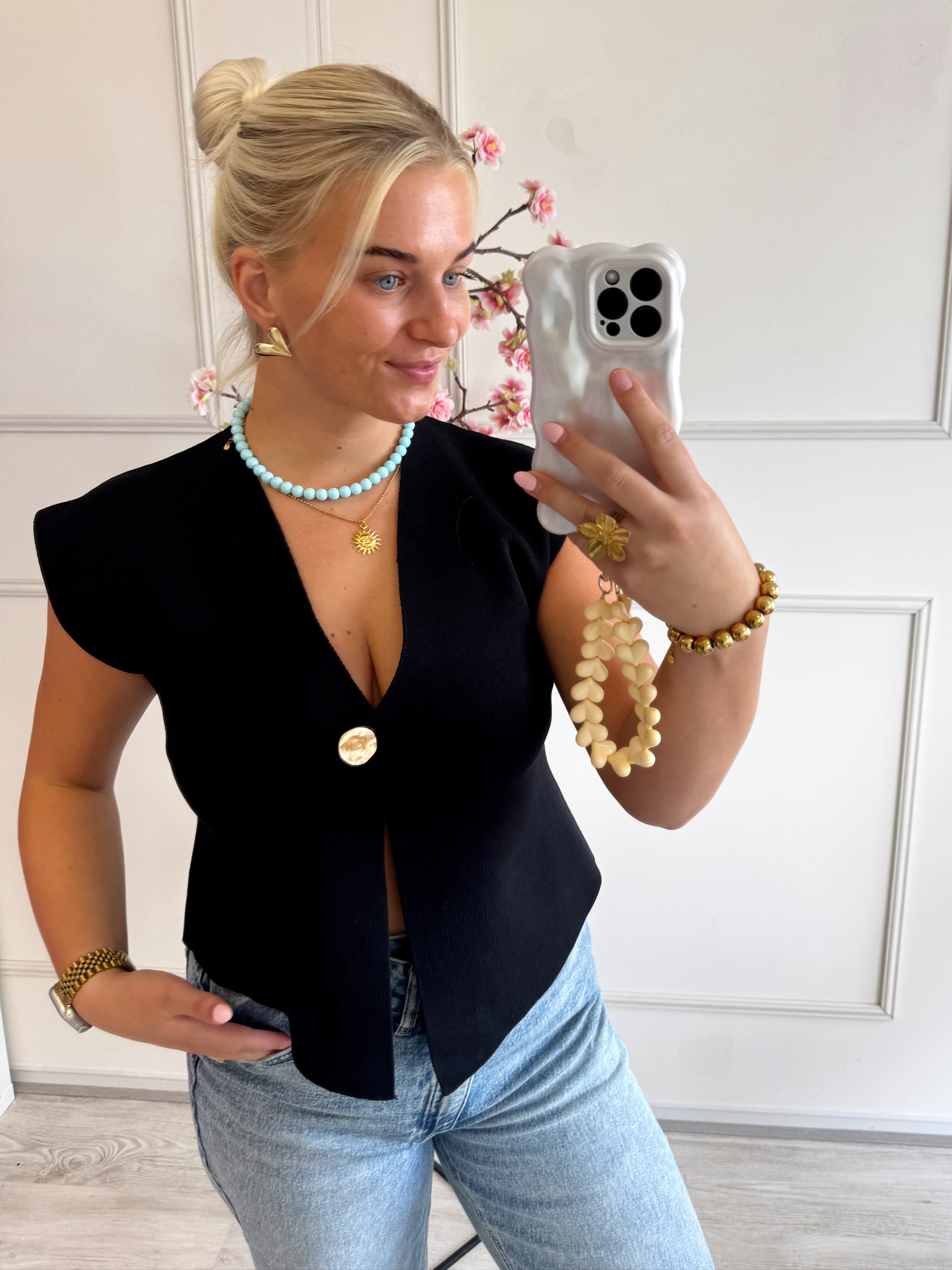 Doris Gilet | Zwart