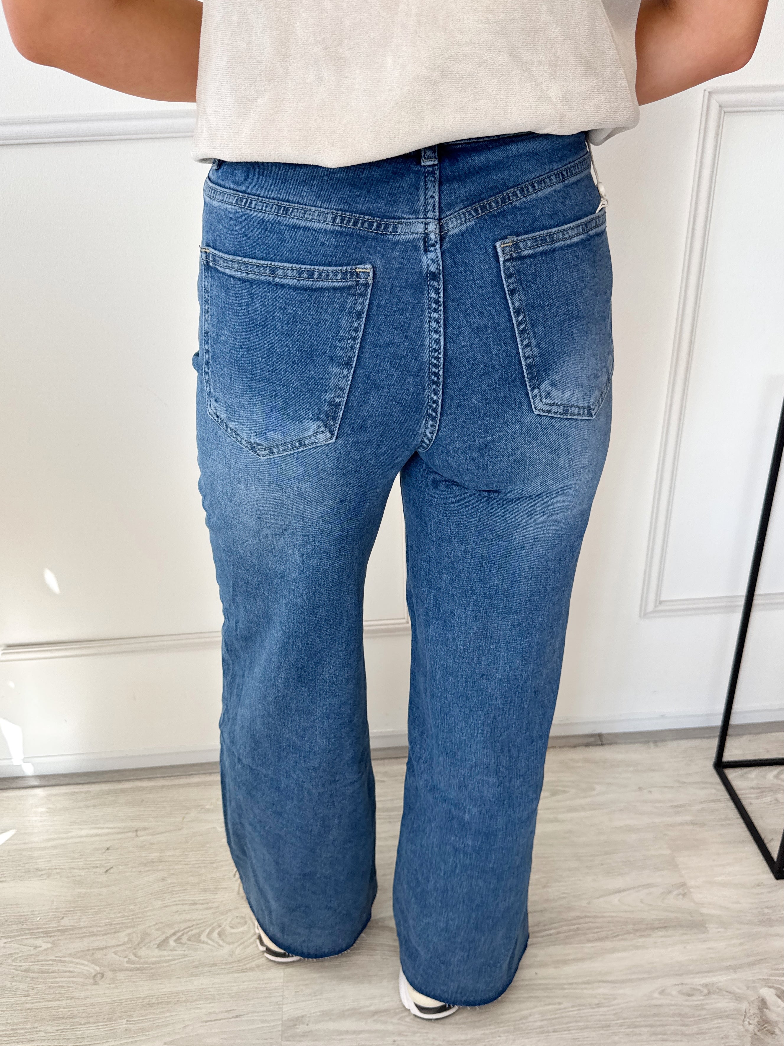 Jaisy Wide Leg Jeans | Blauw