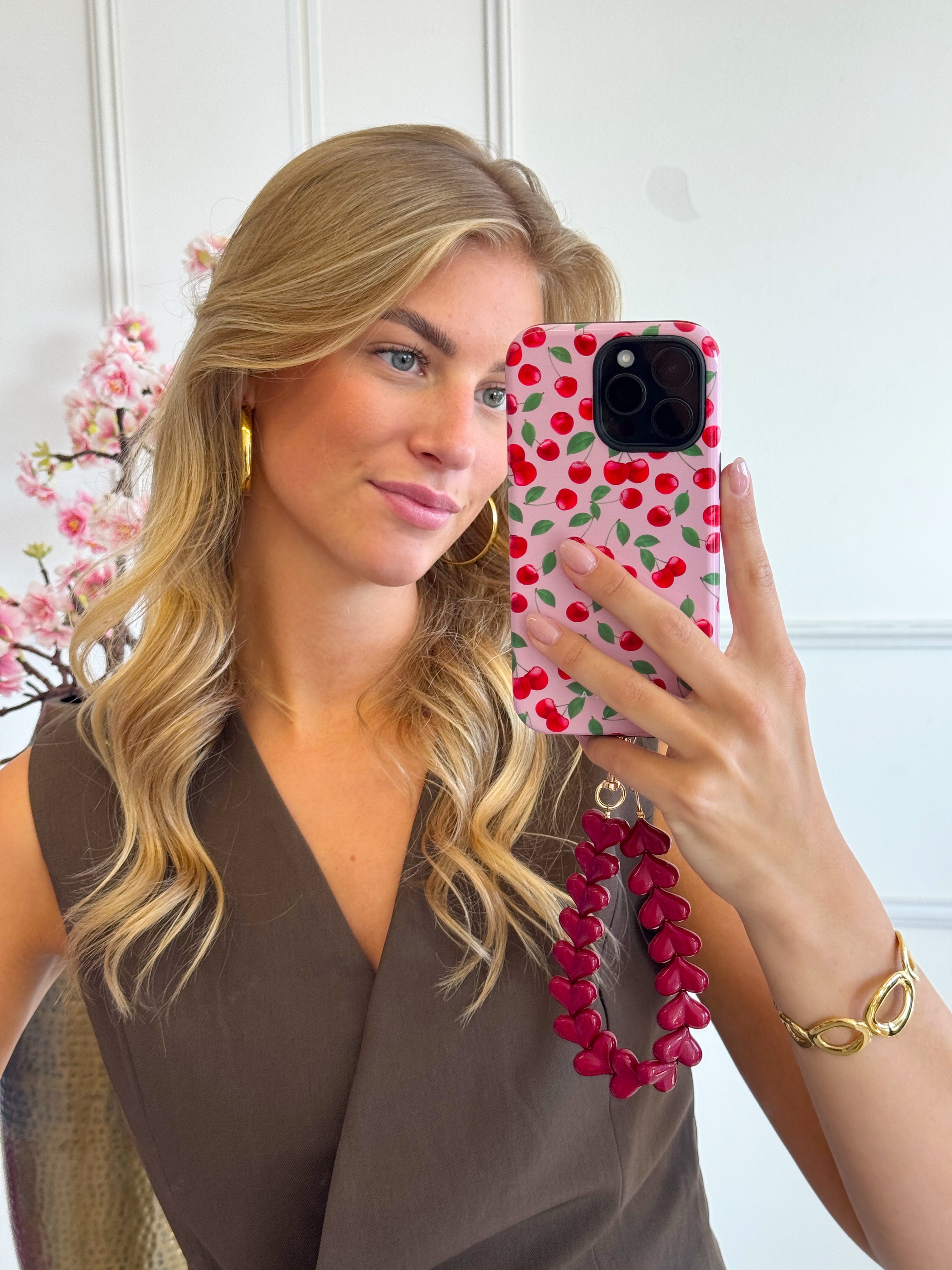 Love Telefoonkoordje | Donkerrood