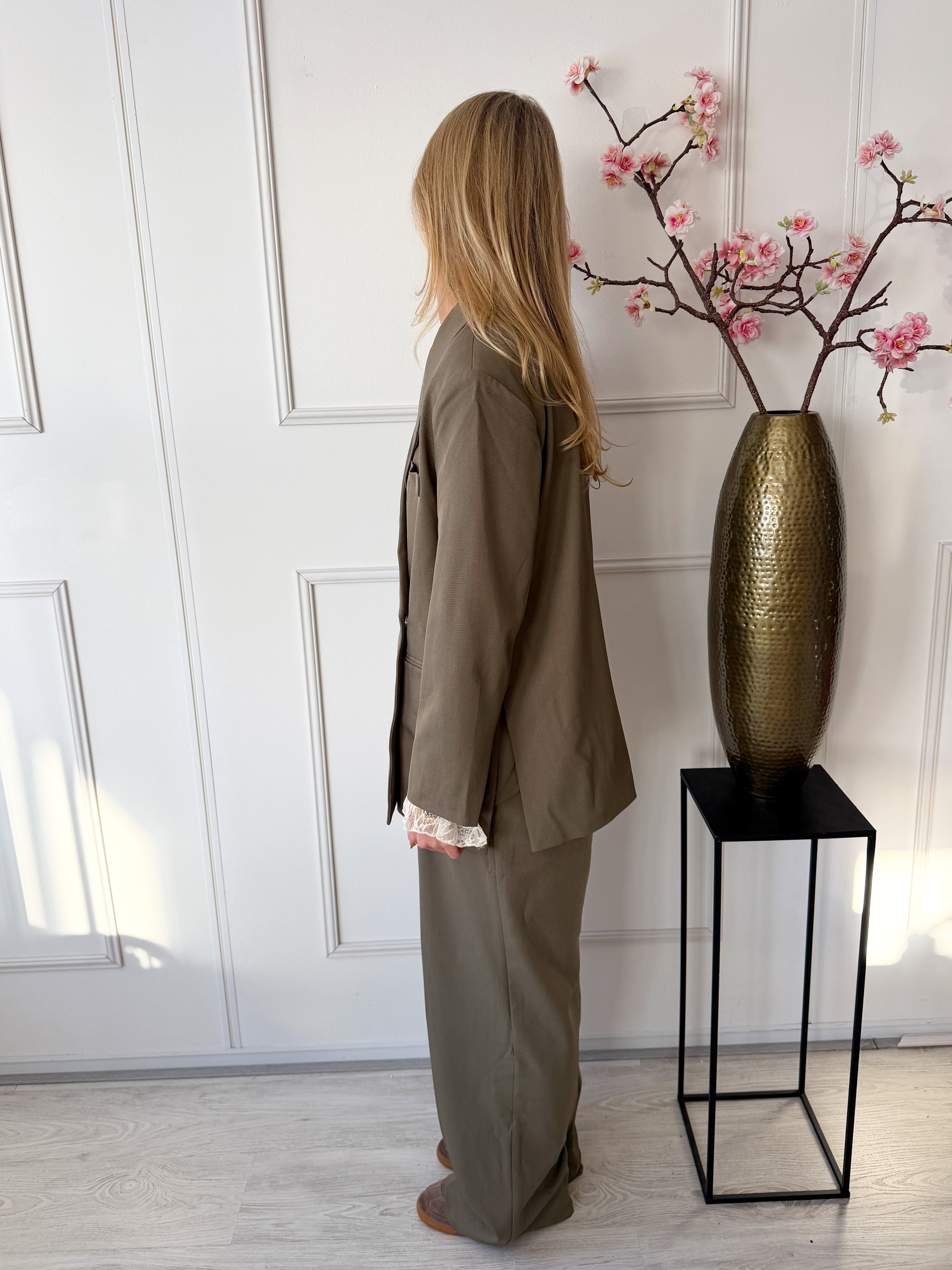 Oversized Boxy Blazer | Khaki