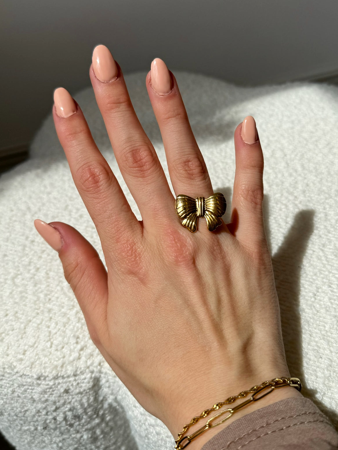 Grote Strik Ring | Goud