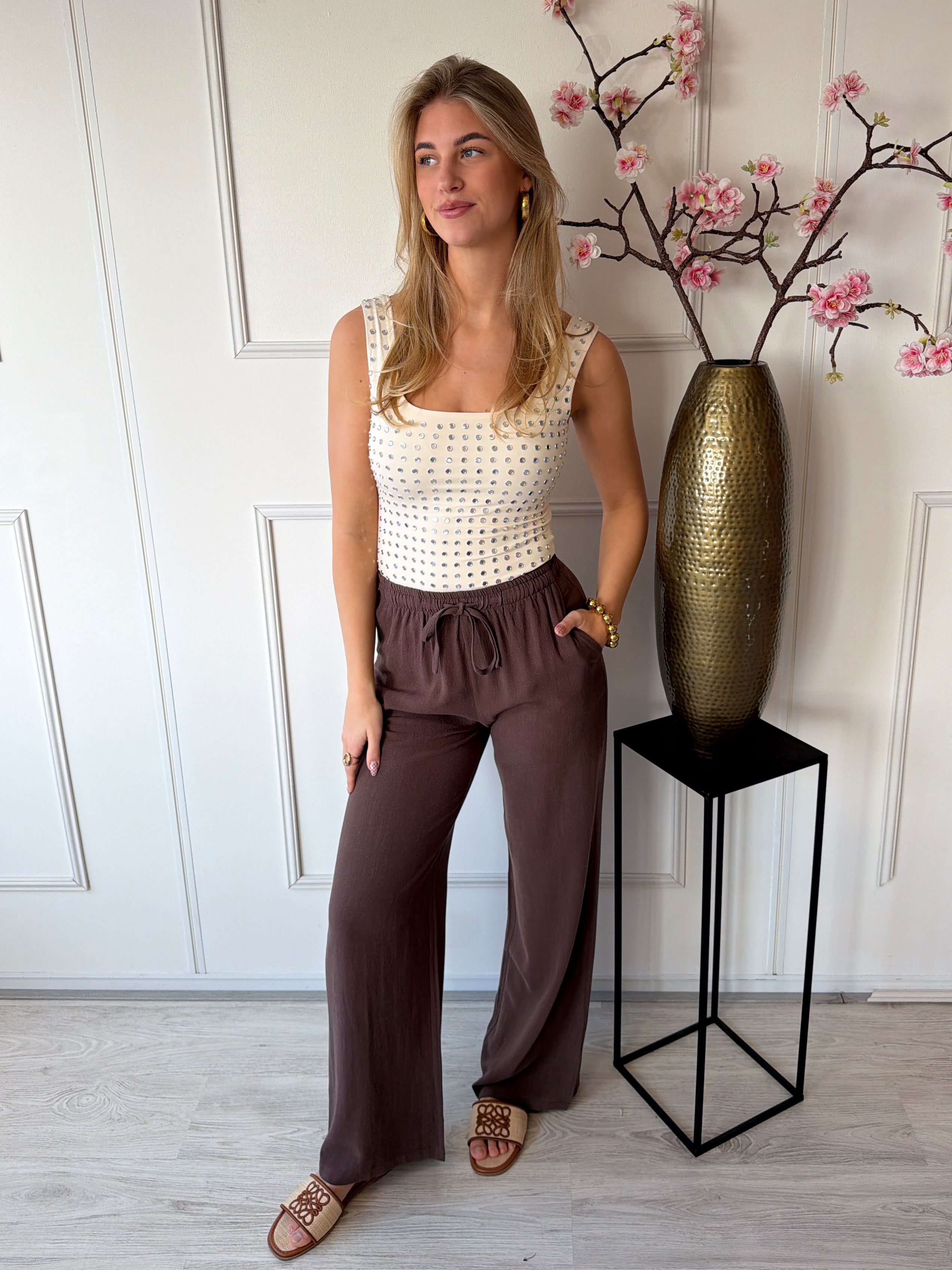 Linnen Broek | Bruin