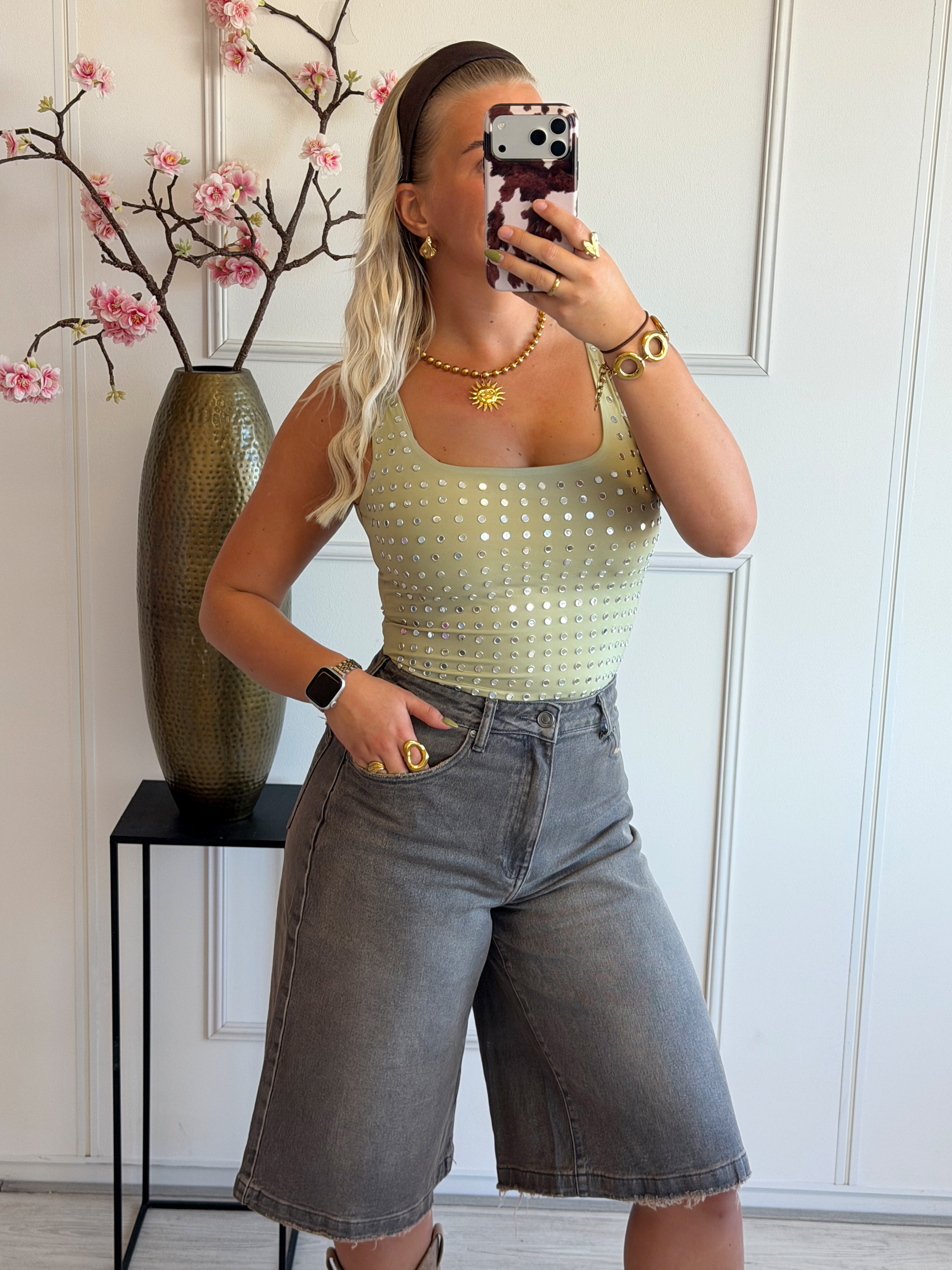 Limited Studs Body | Pistache
