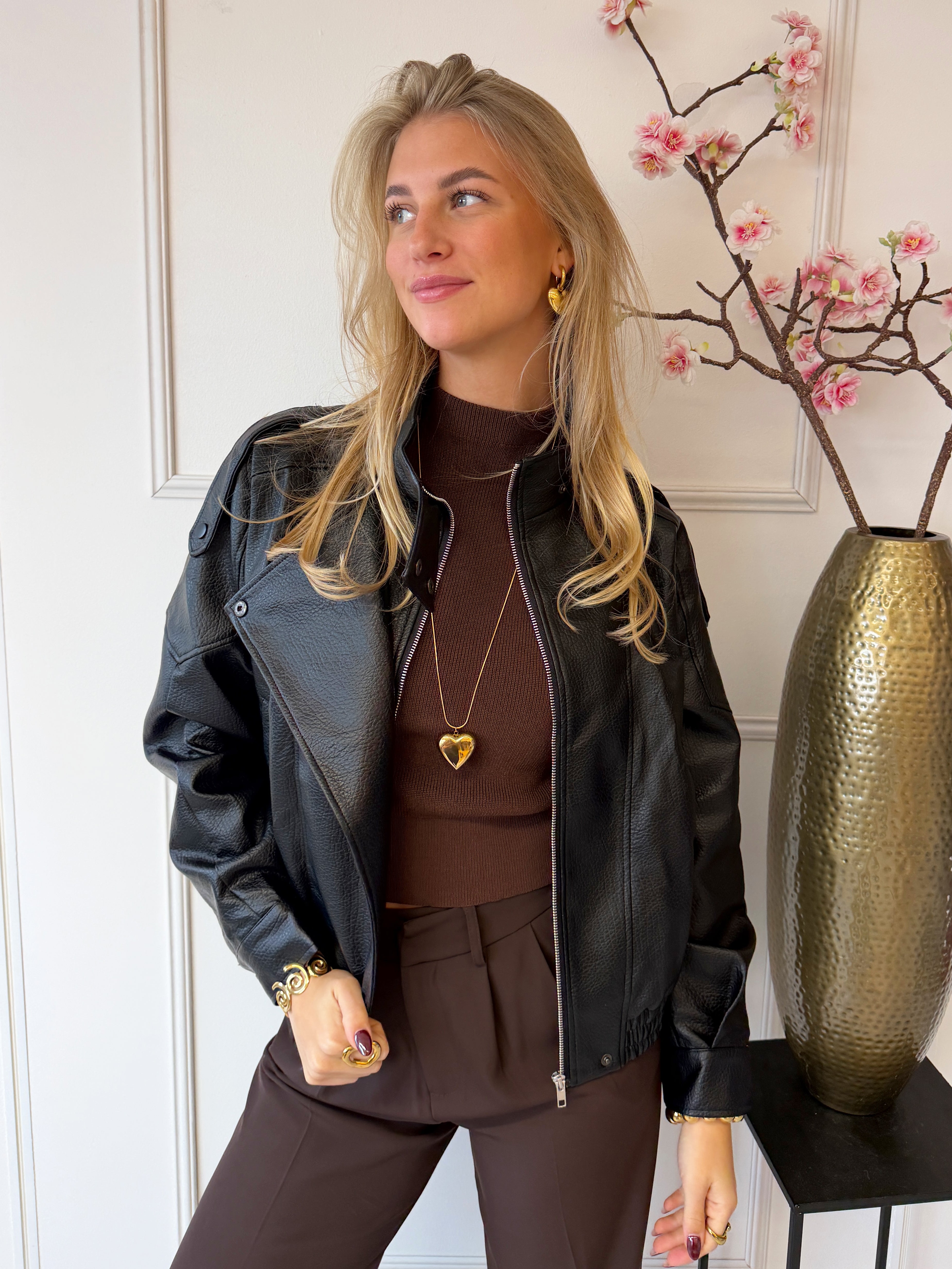 Inspired Leather Jas | Zwart