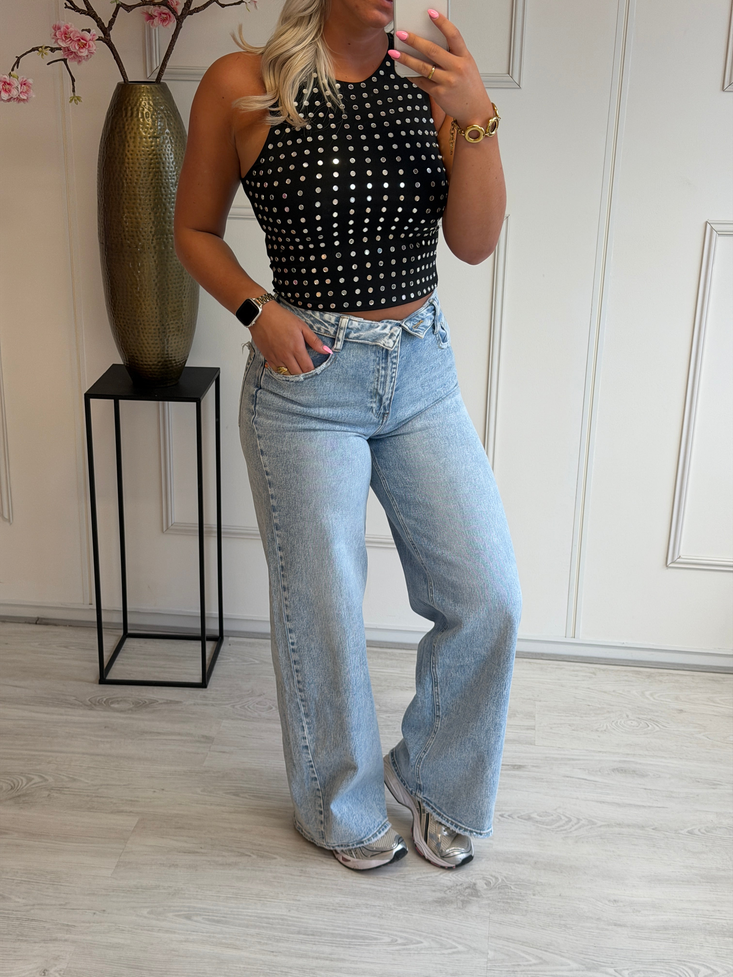 Omslag Stretch Jeans | Blauw