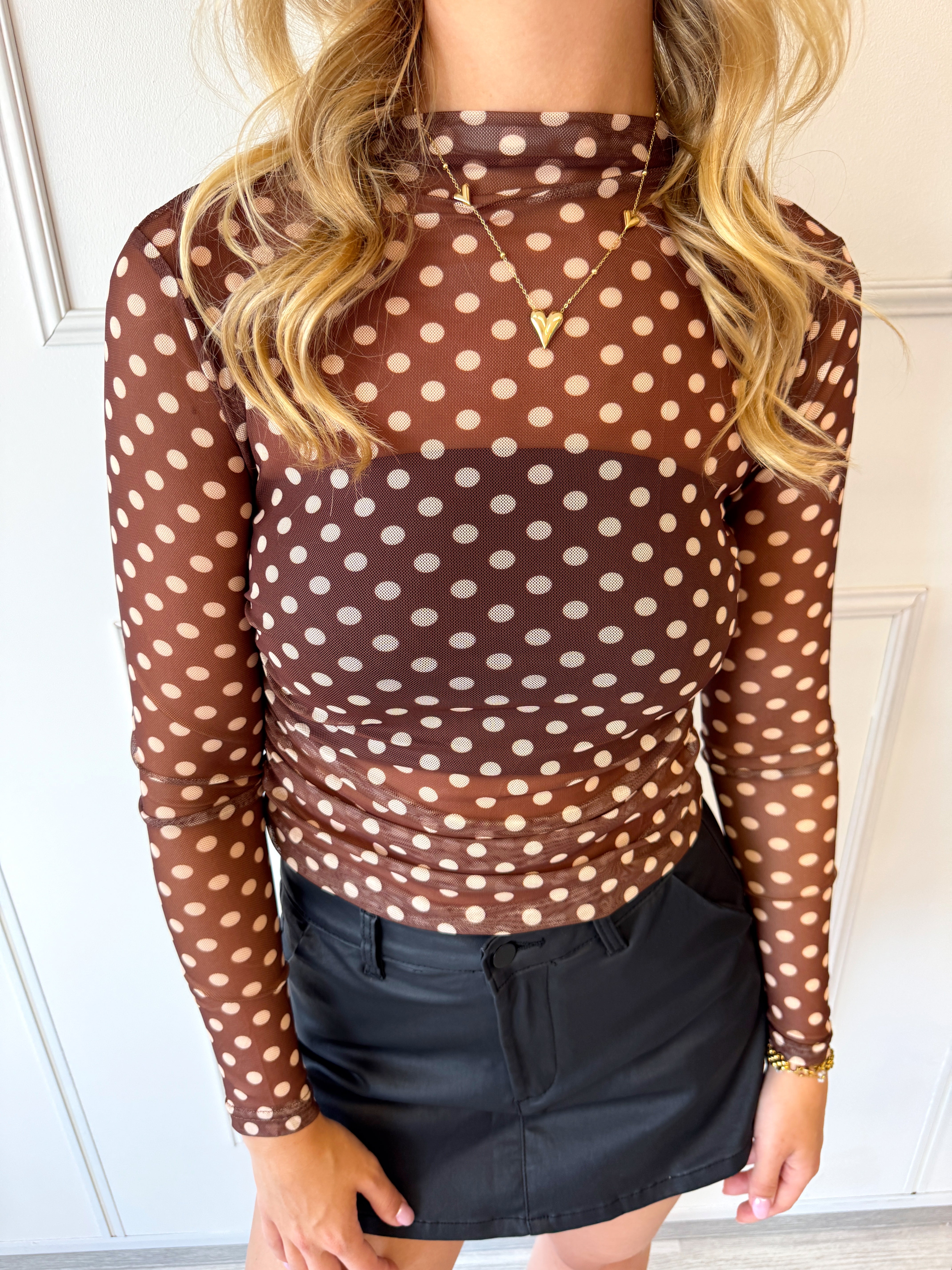 Mesh Dots Top | Bruin
