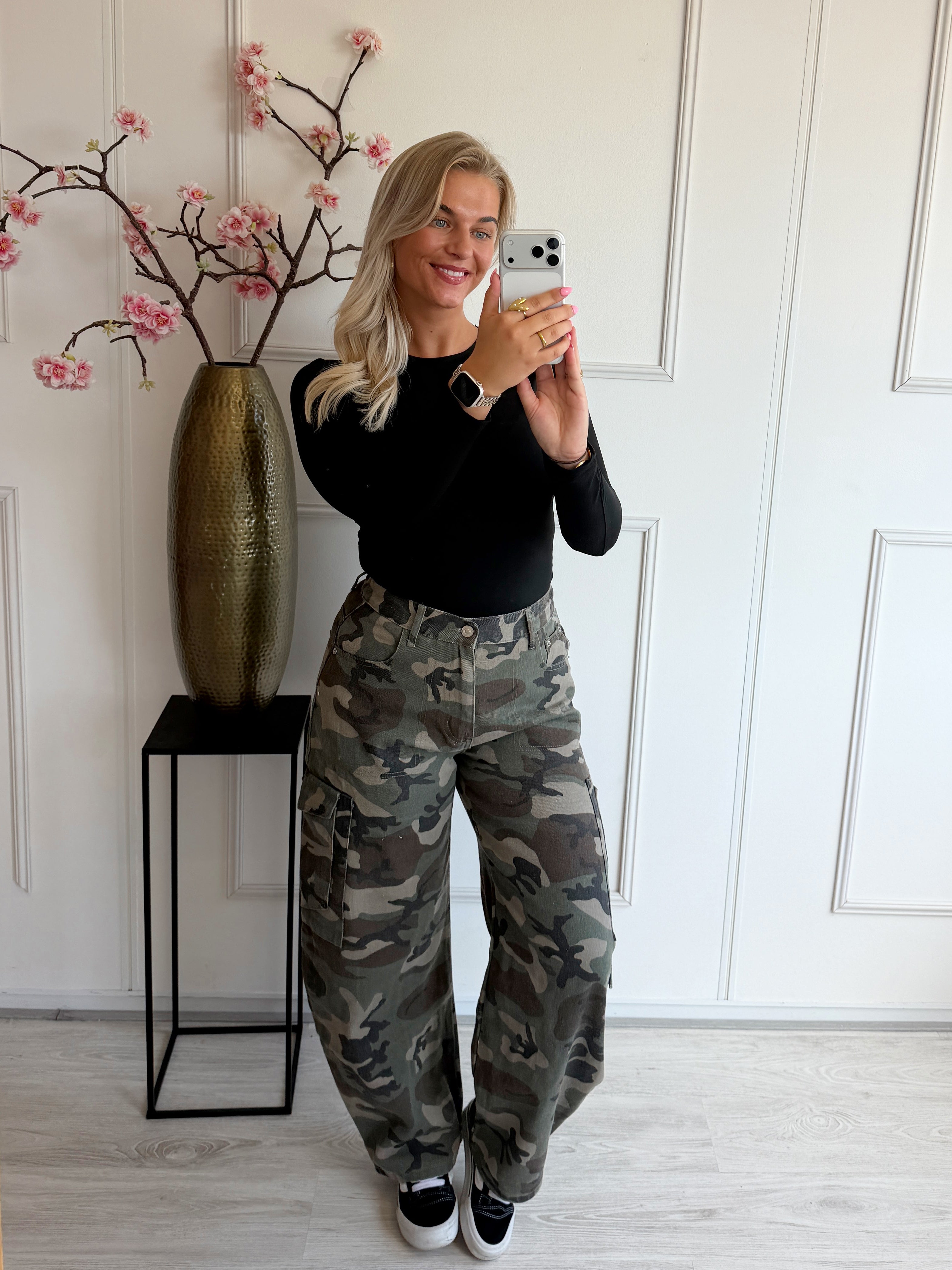 Camo Cargo Jeans | Kaki