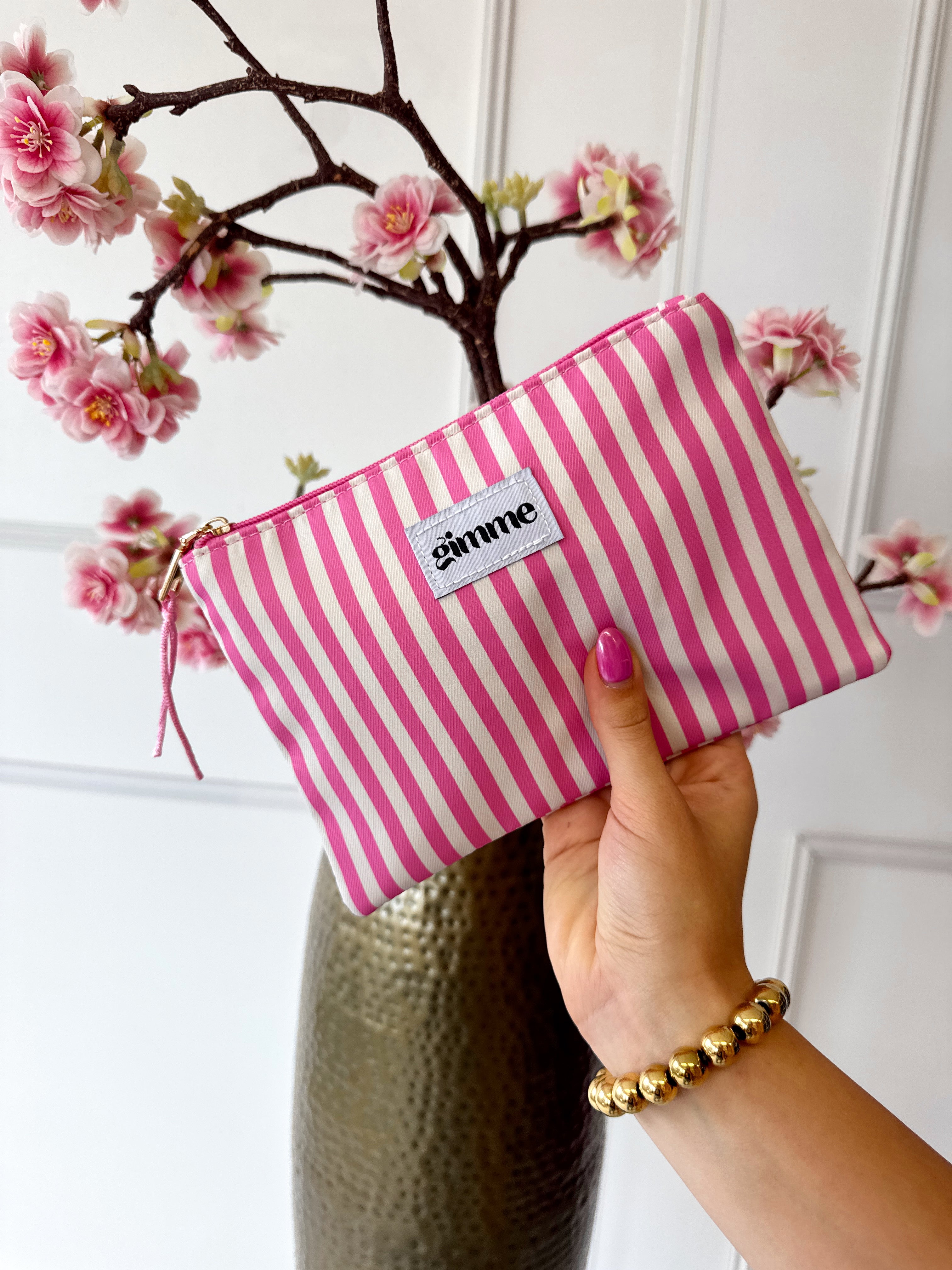 Toilet Tasje Stripe | Roze
