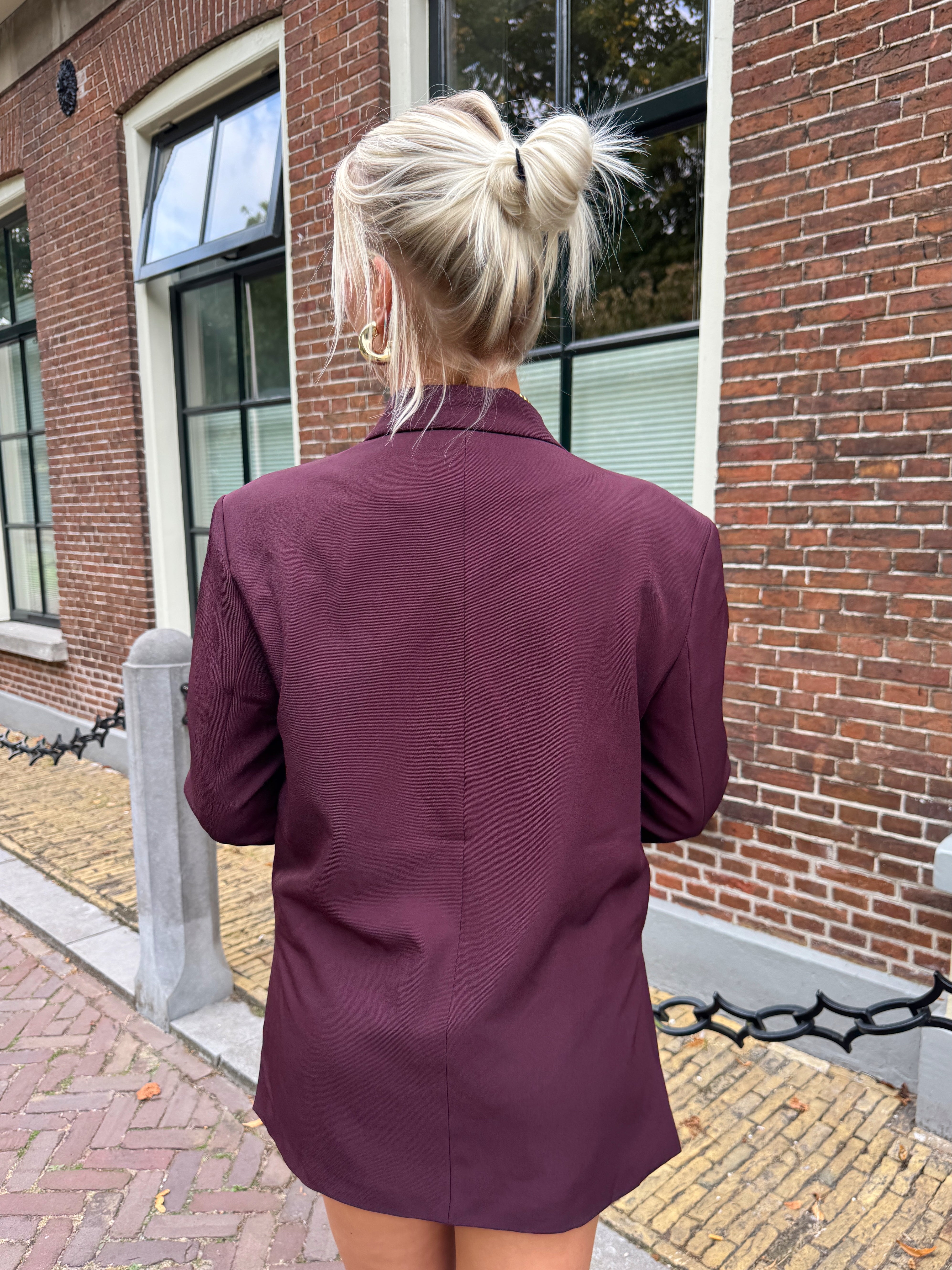 Boxy Oversized Blazer | Bordeaux