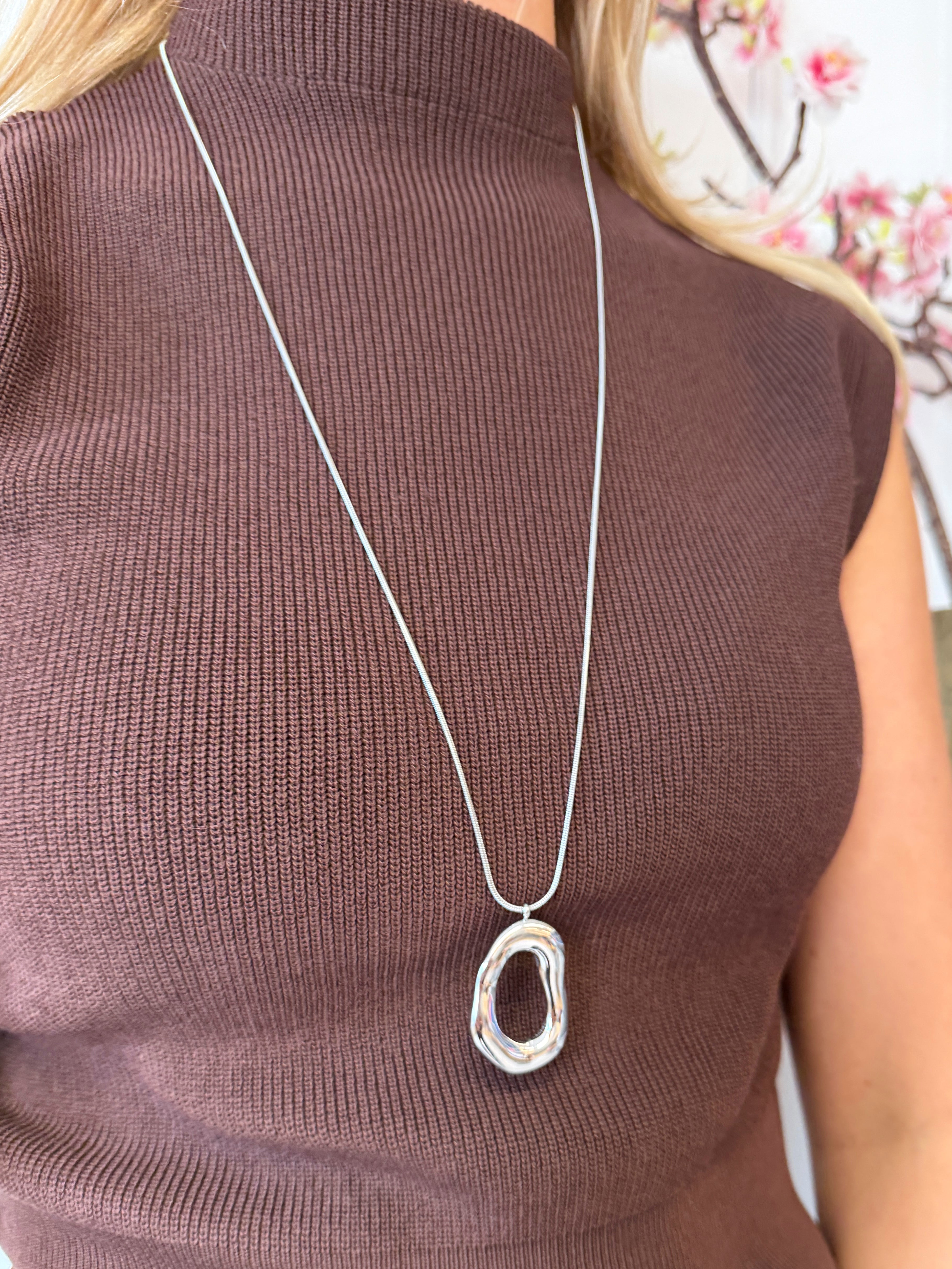 Trendy Organic Ketting | Zilver