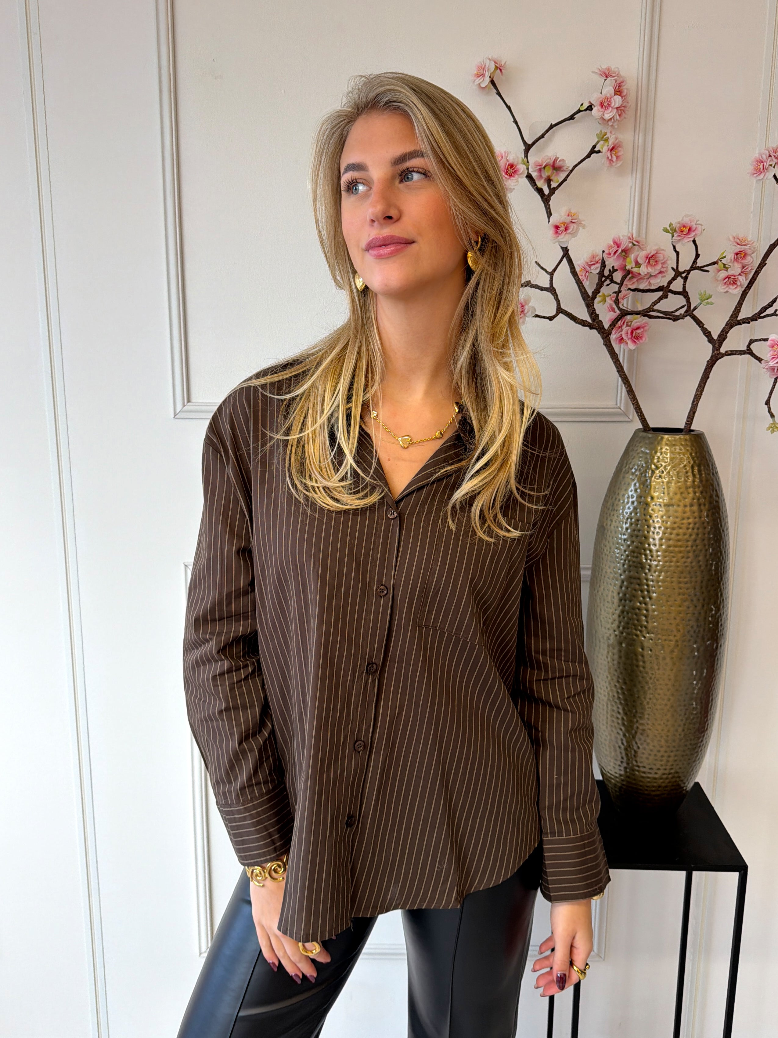 Demi Striped Blouse | Bruin