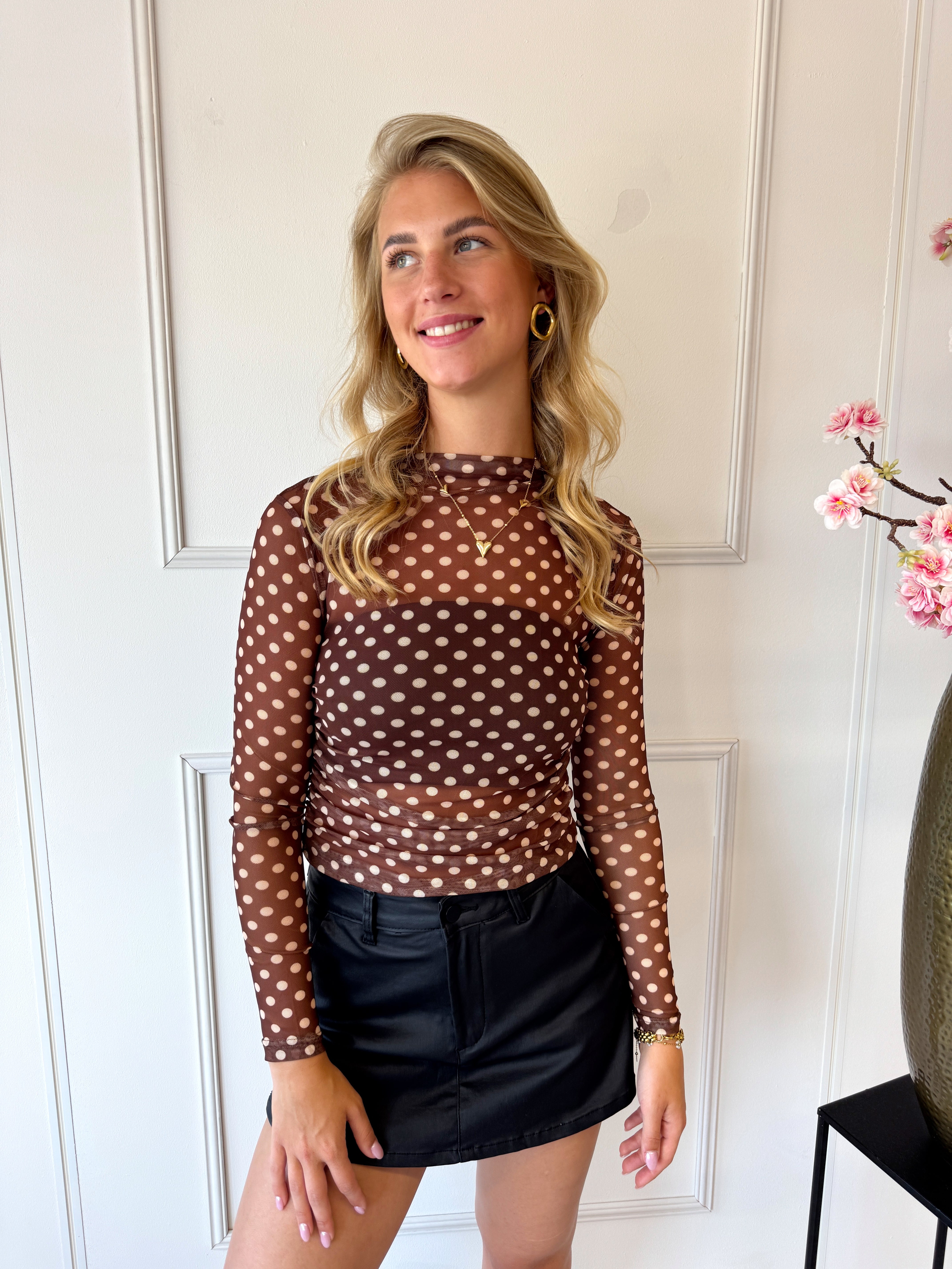 Mesh Dots Top | Bruin