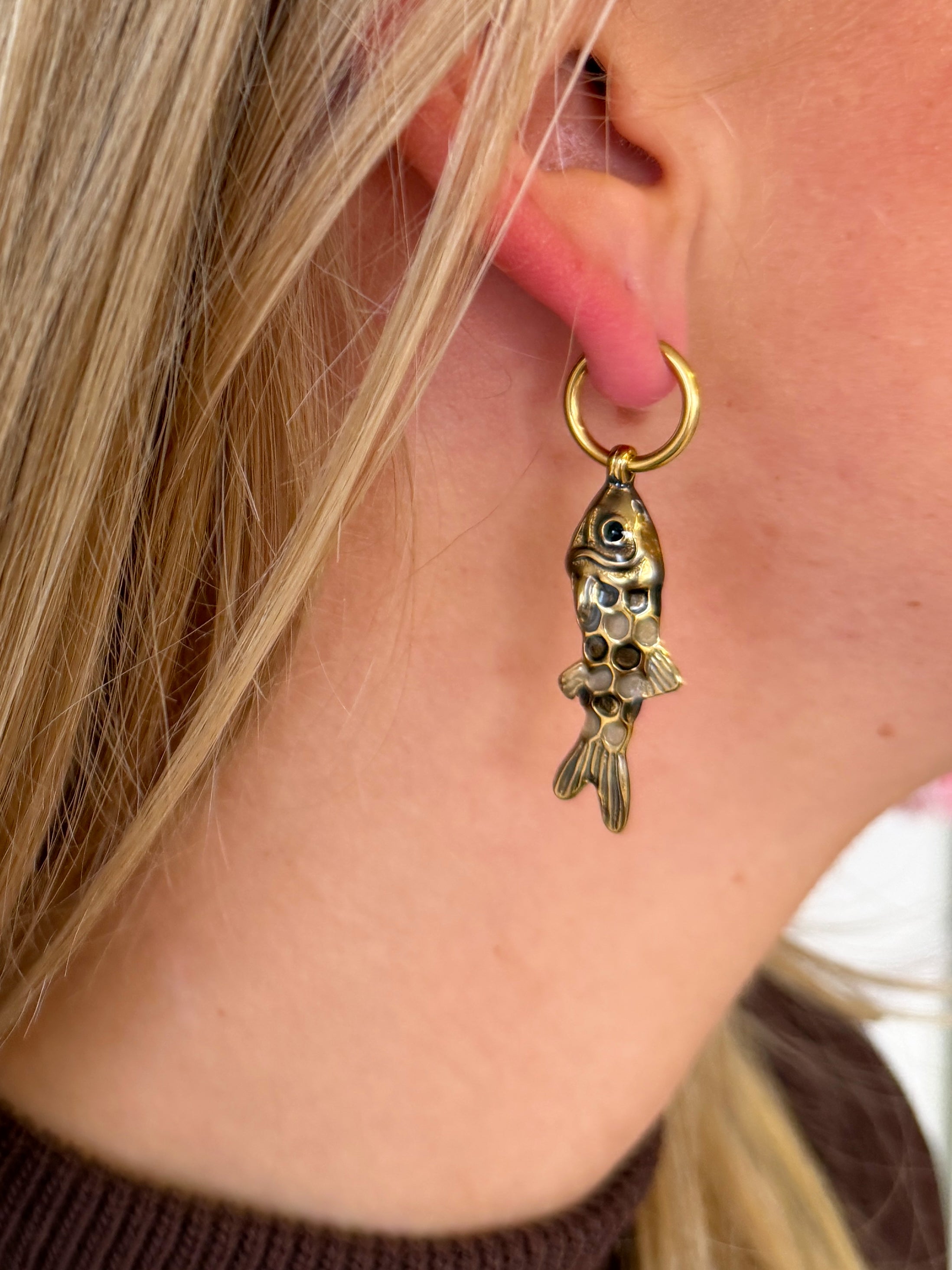 Vis Oorbellen | Goud