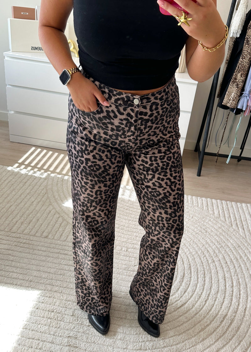 Panter Coated Elle Broek | Bruin