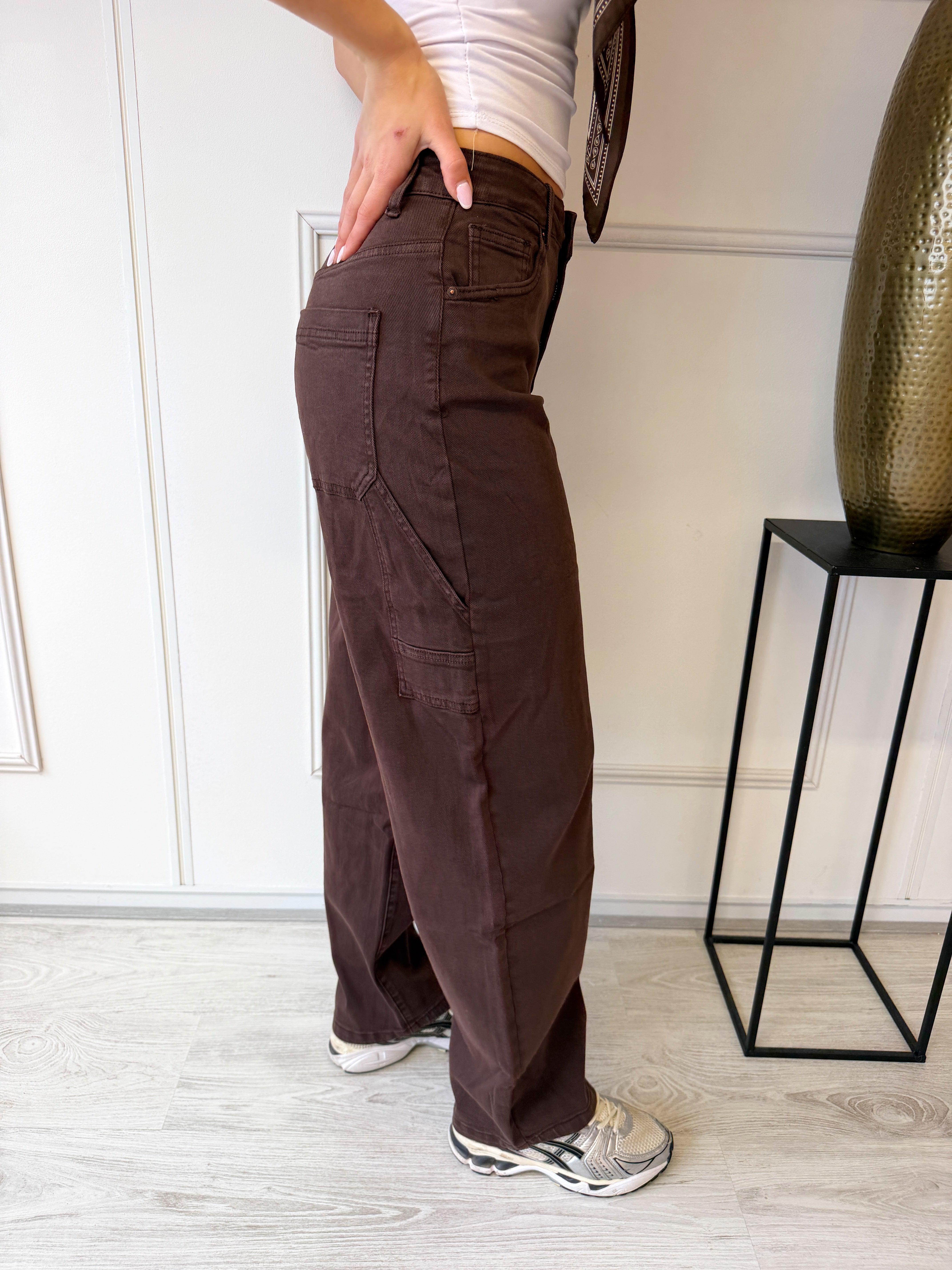 Marivy Barrel Jeans | Bruin
