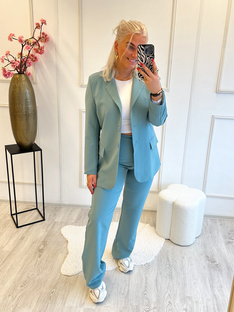 Tess Blazer | Dusty Blue