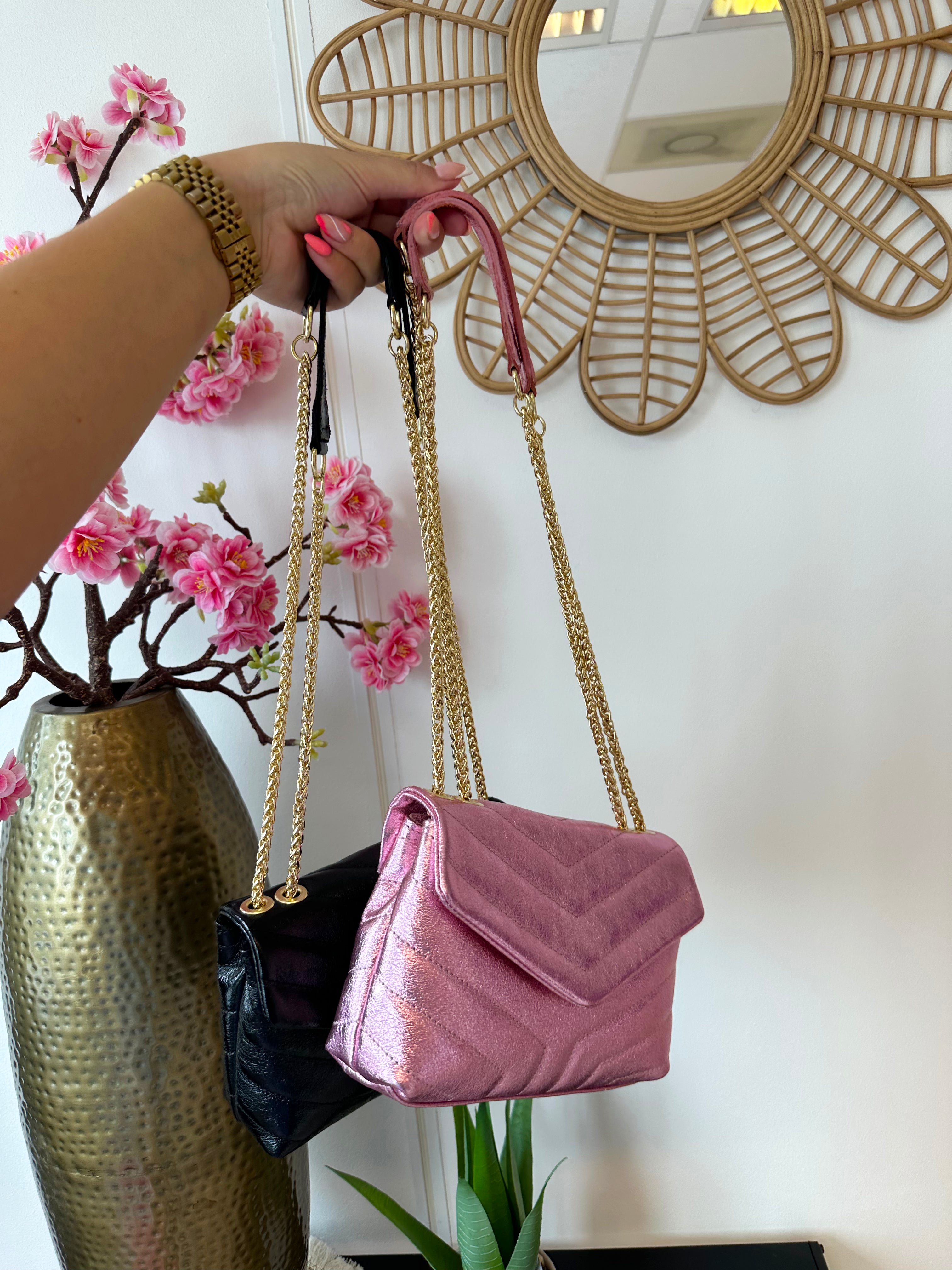 Metallic Tas | Licht roze
