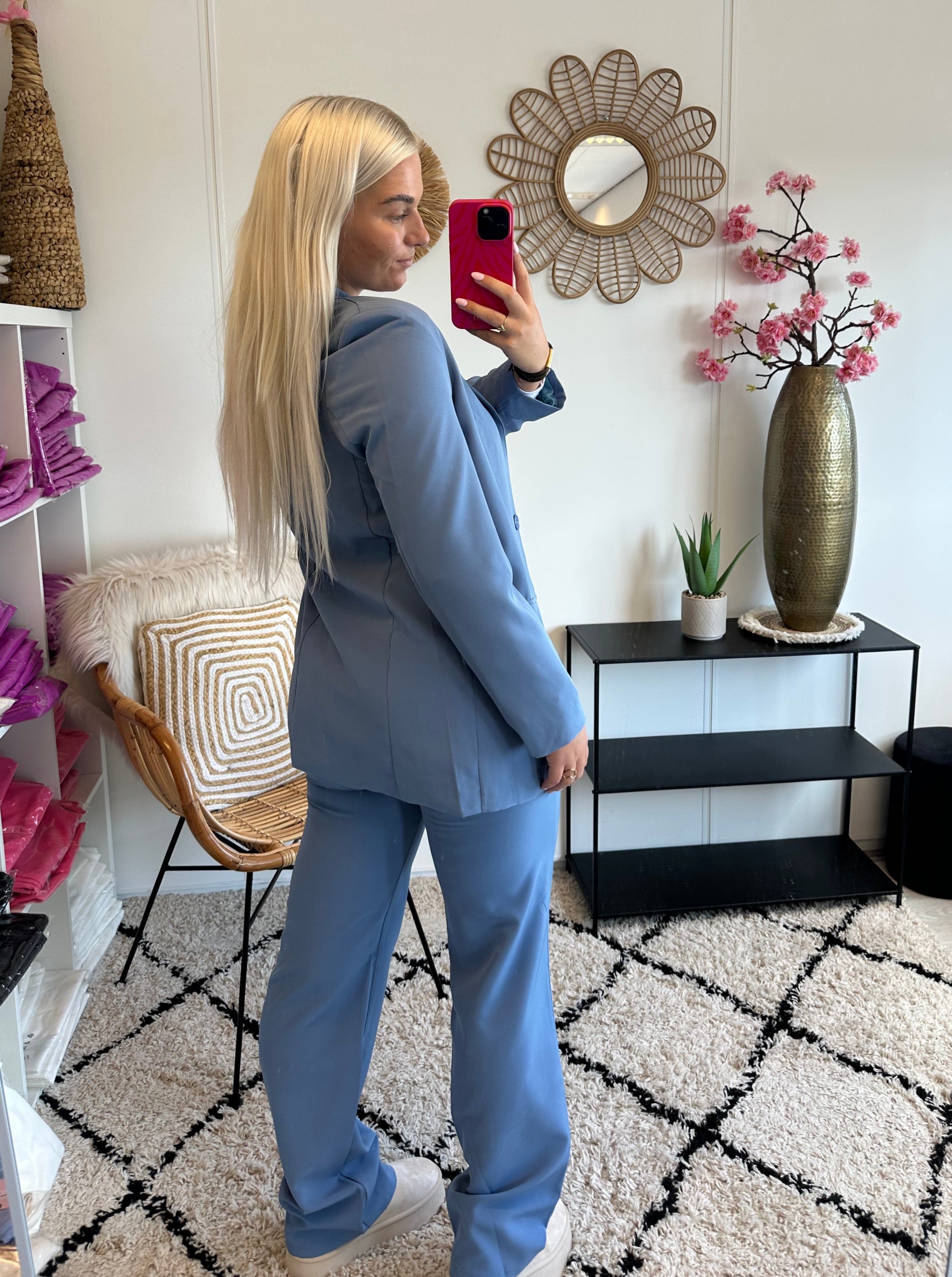 Tess Blazer | Denim Blauw