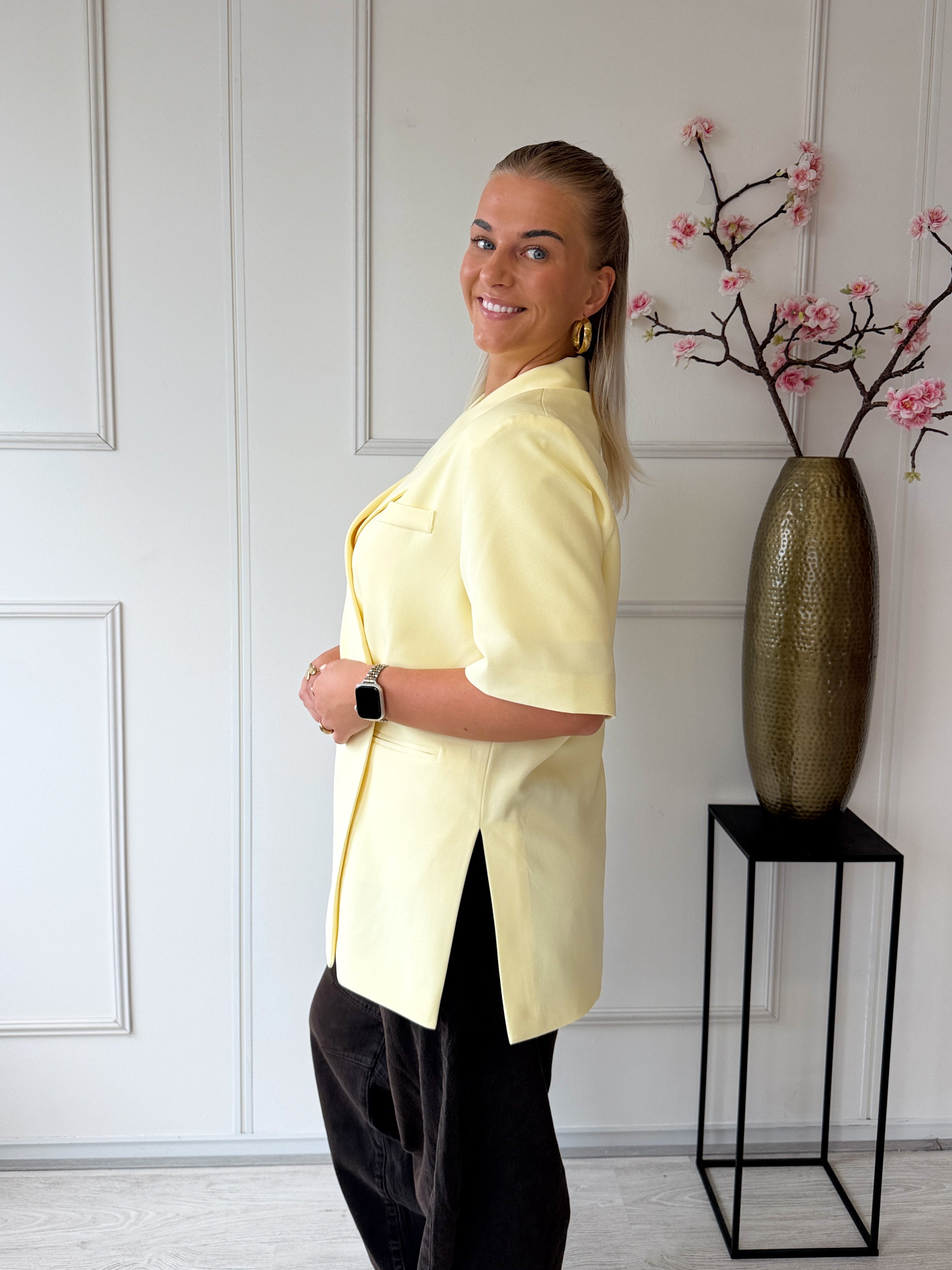 Summer Oversized Boxy Blazer | Geel