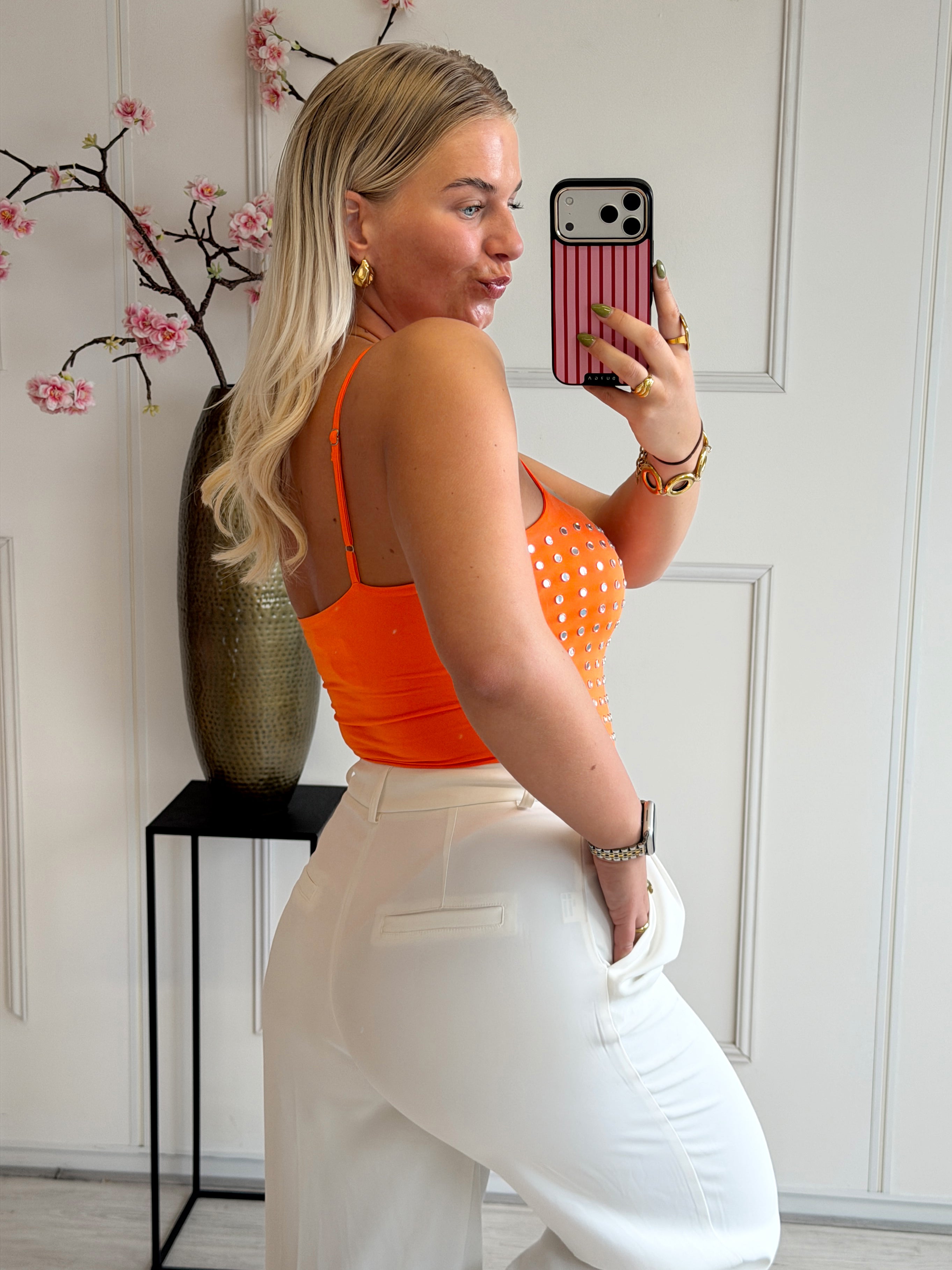 Studs Hemd Body | Oranje