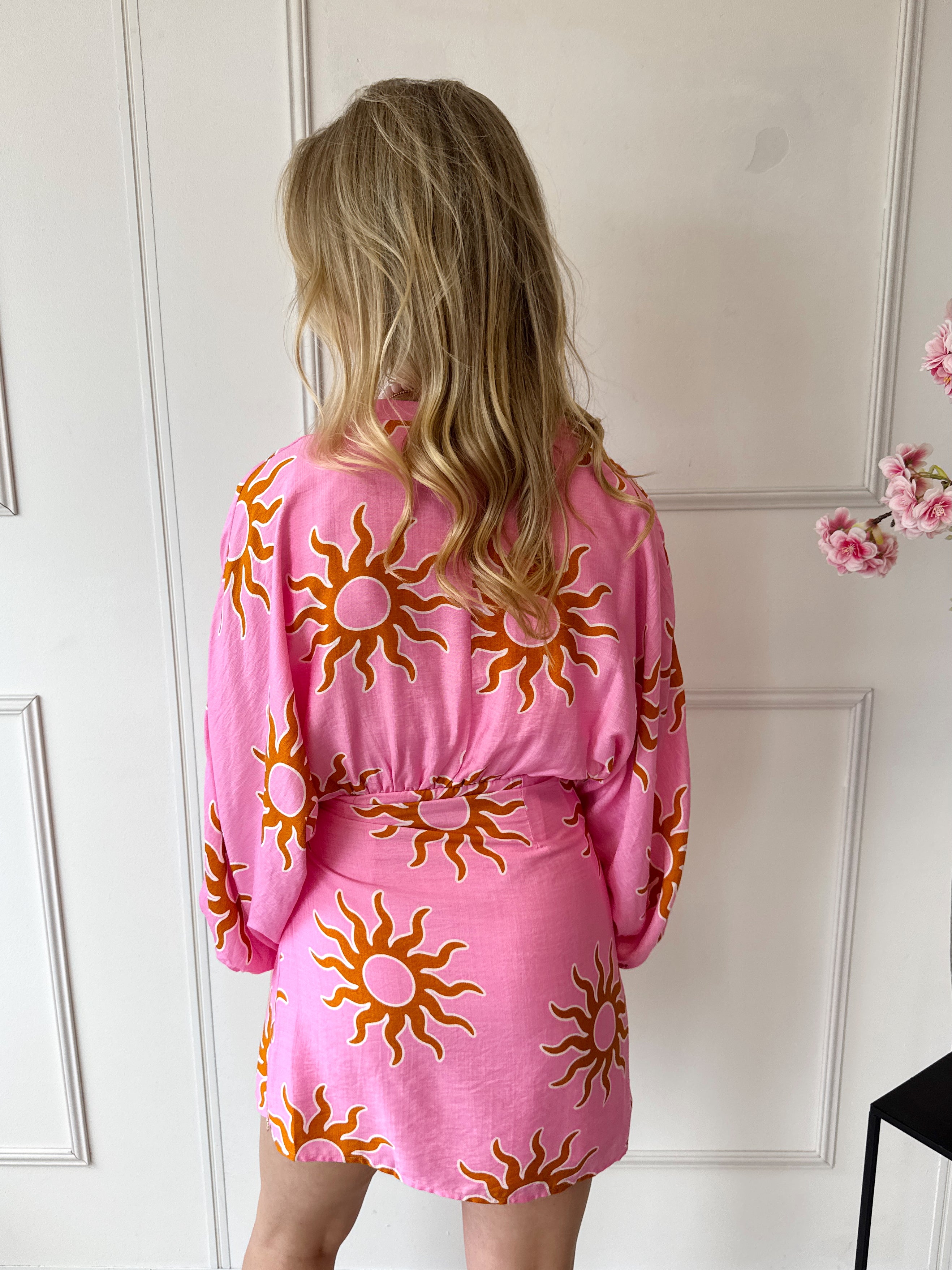 Ambika Overslag Sunny Jurkje | Roze