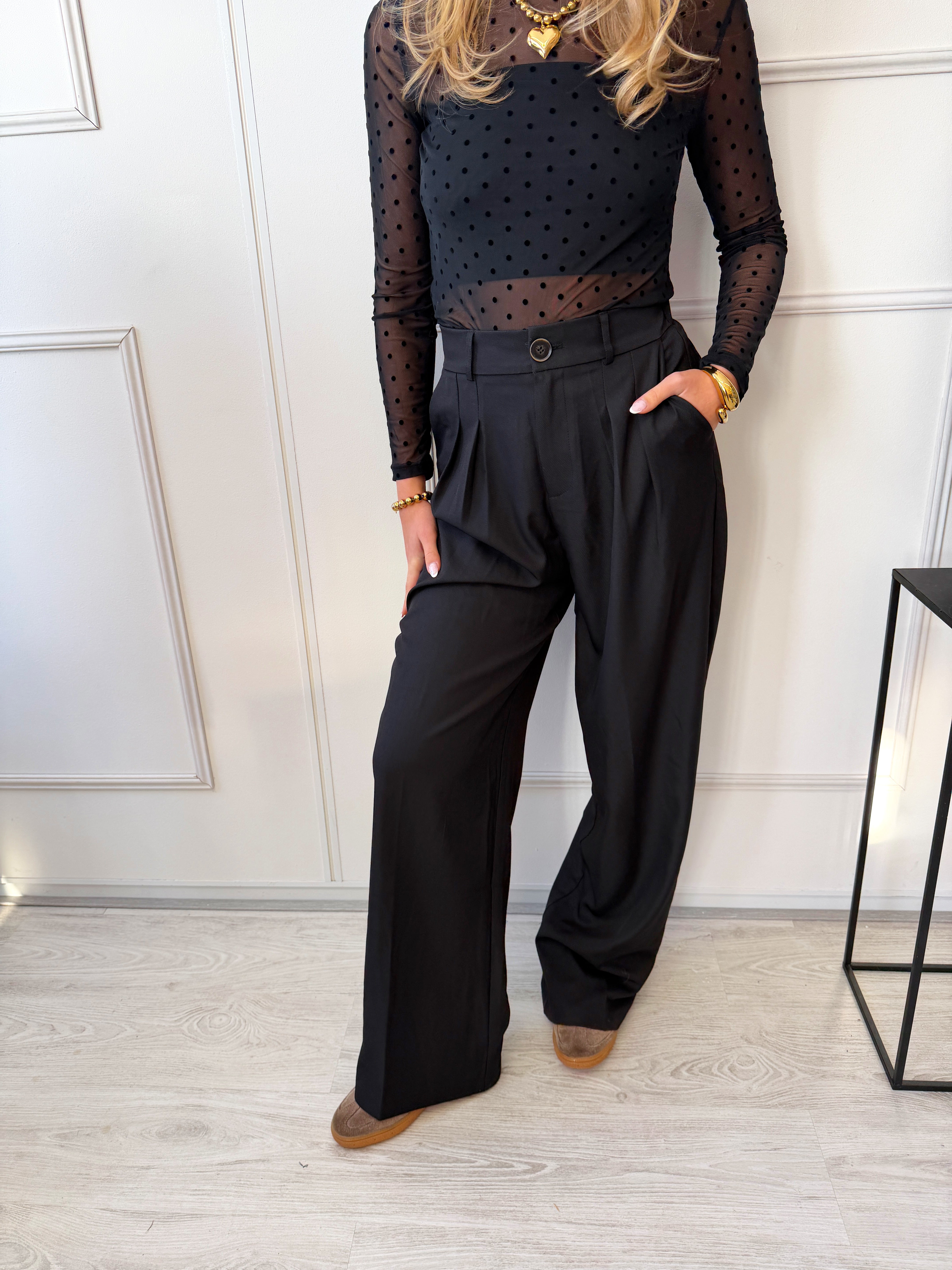 Oversized Boxy Pantalon | Zwart