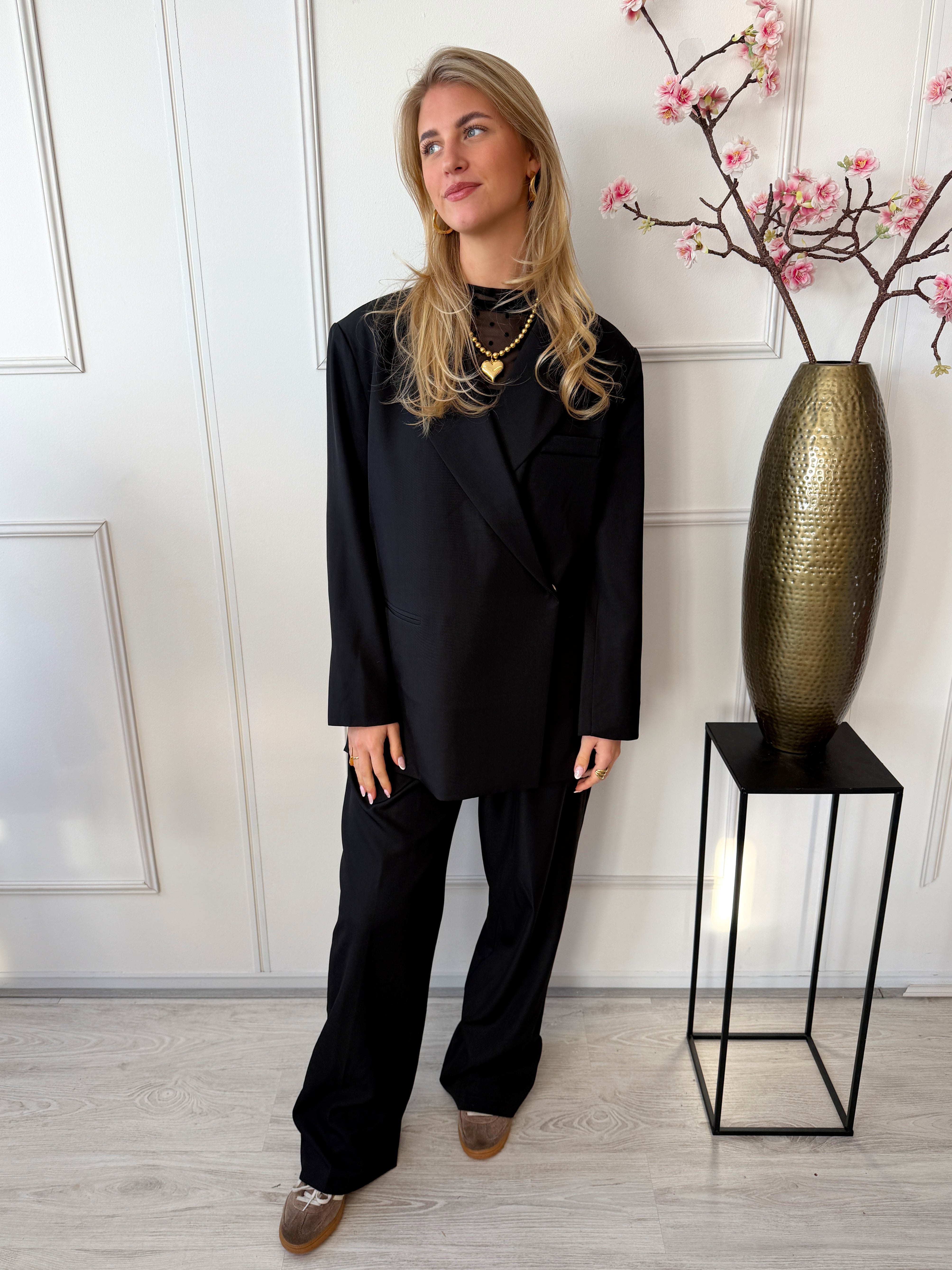 Oversized Boxy Pantalon | Zwart