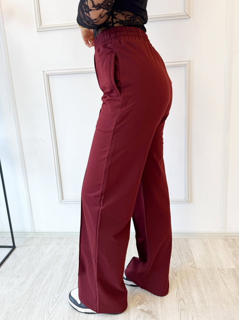 Basic Stretchy Pants | Bordeaux Rood