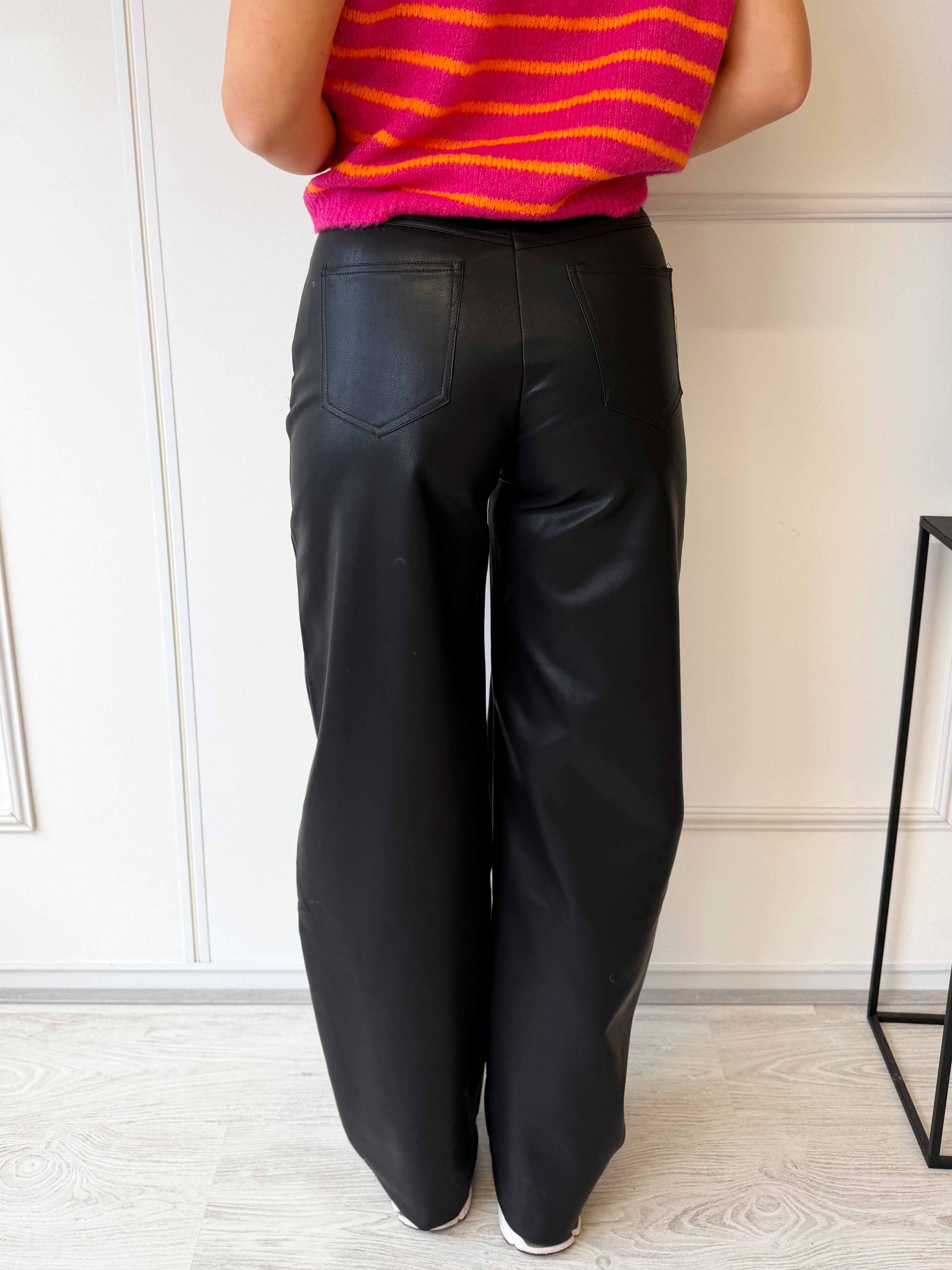 Coated Broek | Zwart