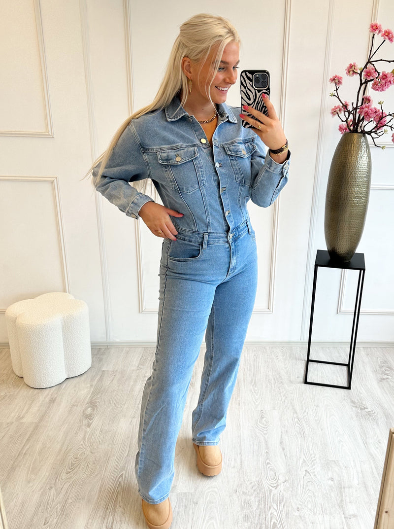 Denim Jumpsuit | Blauw