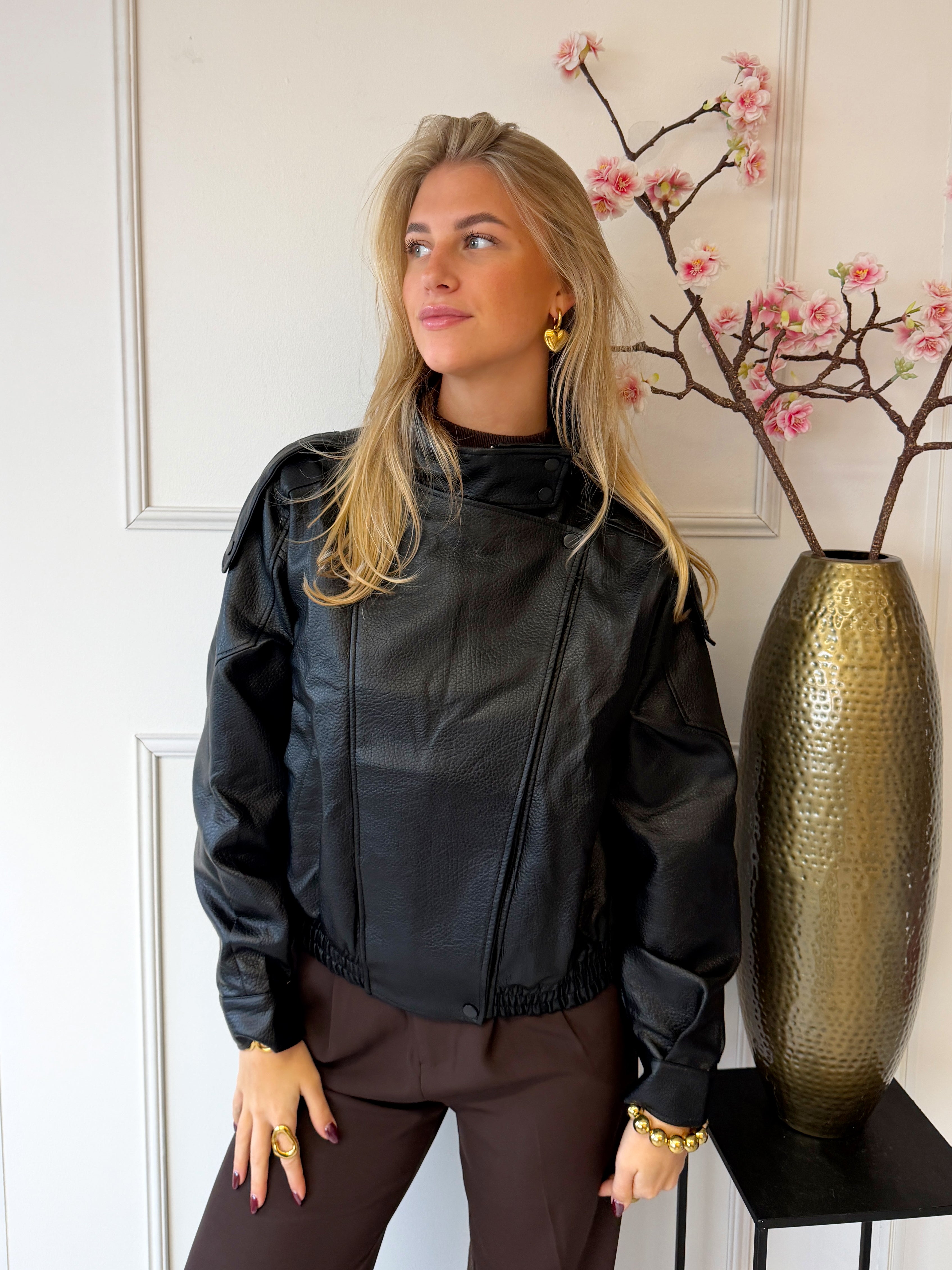 Inspired Leather Jas | Zwart