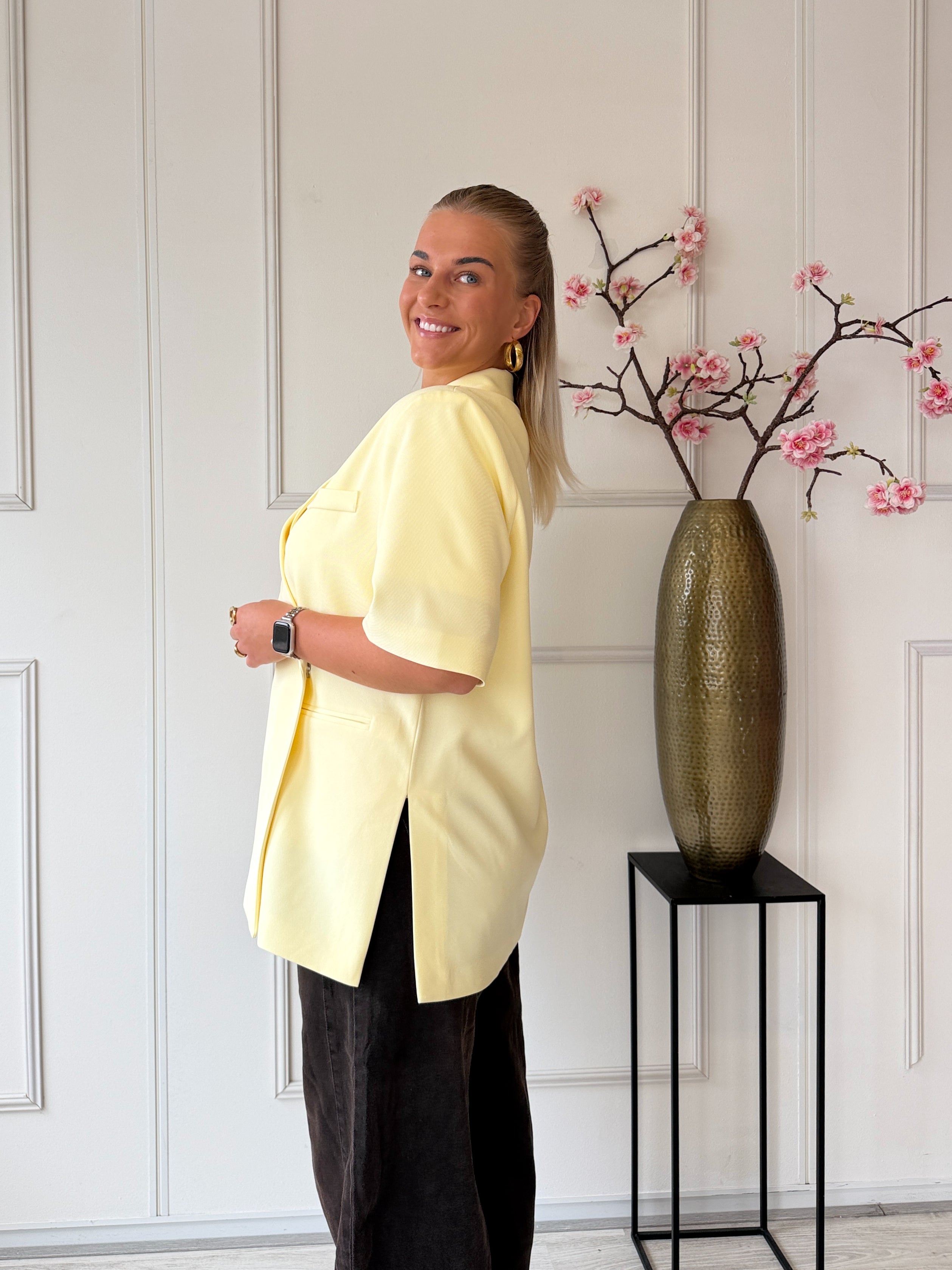 Summer Oversized Boxy Blazer | Geel