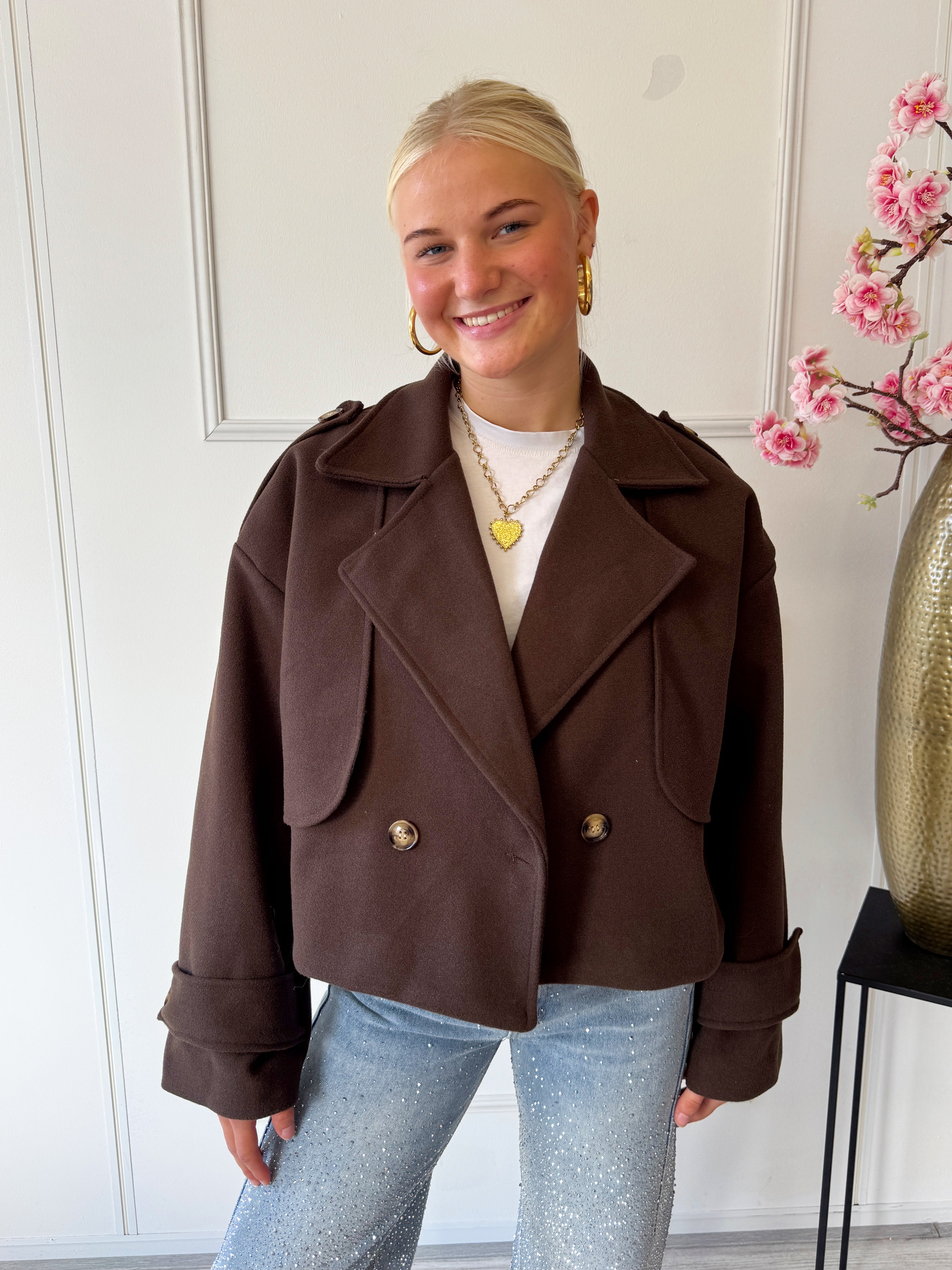 Trench Jasje Kort | Bruin