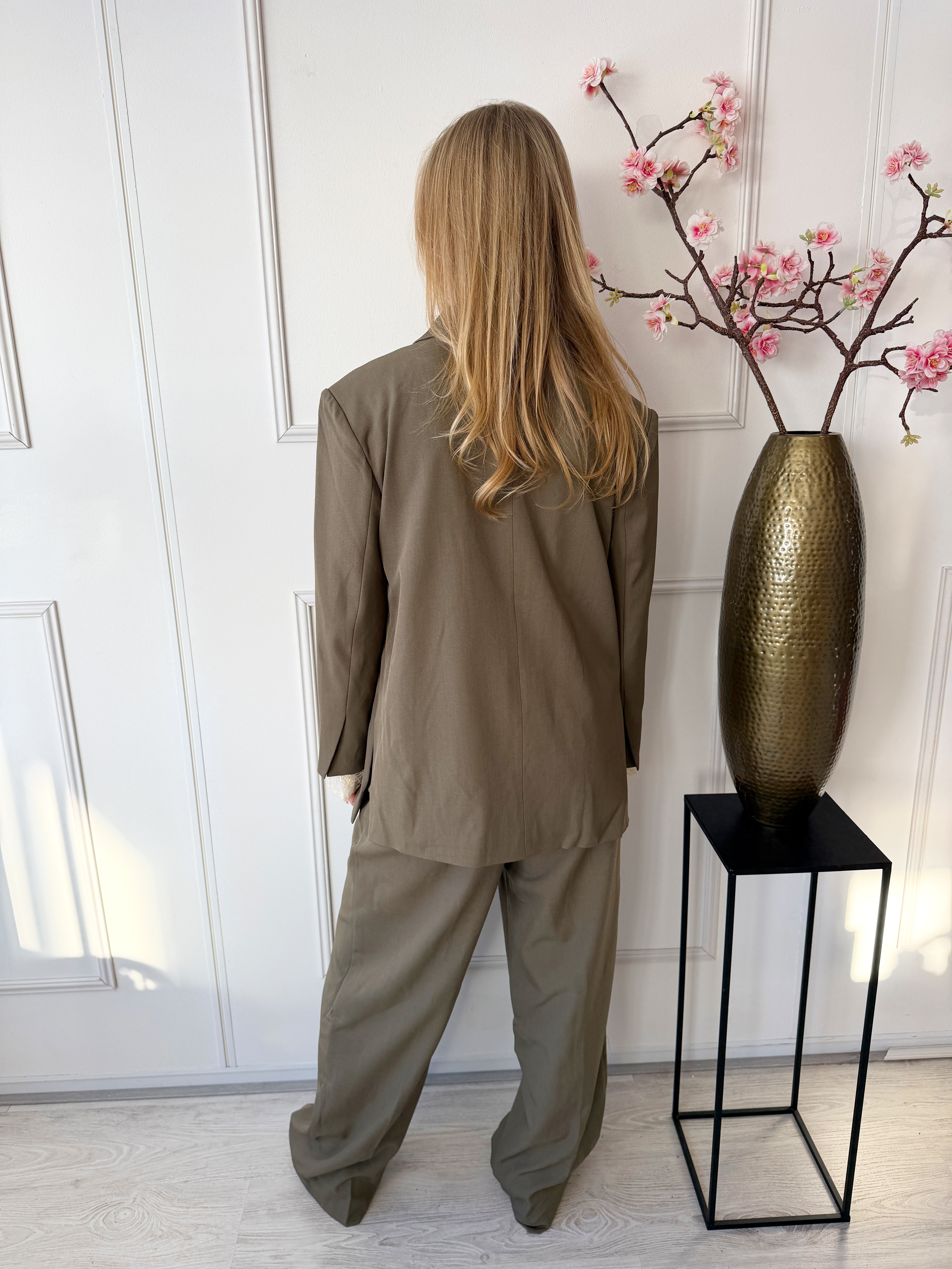 Oversized Boxy Blazer | Khaki