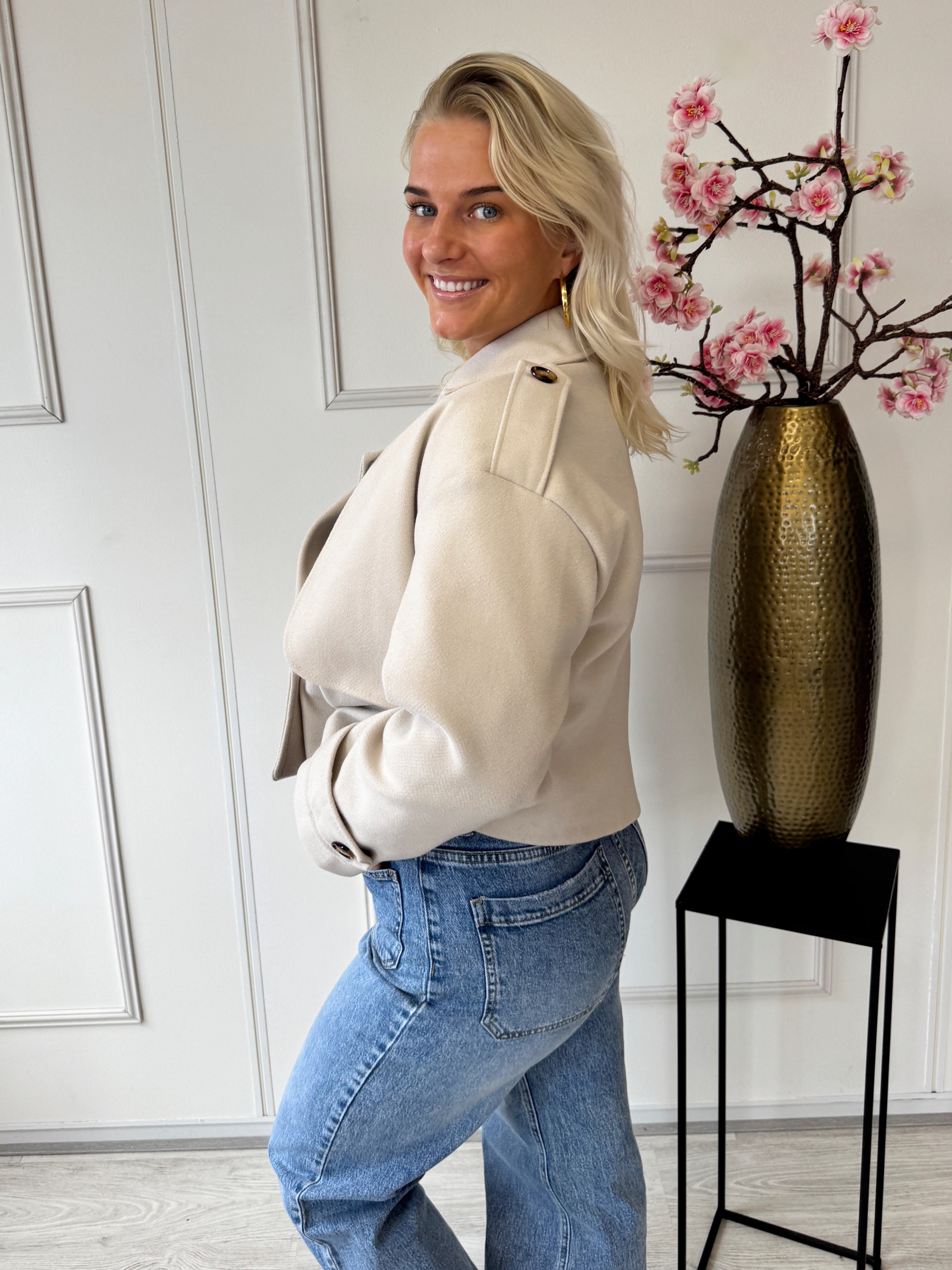 Trench Jasje Kort | Ecru