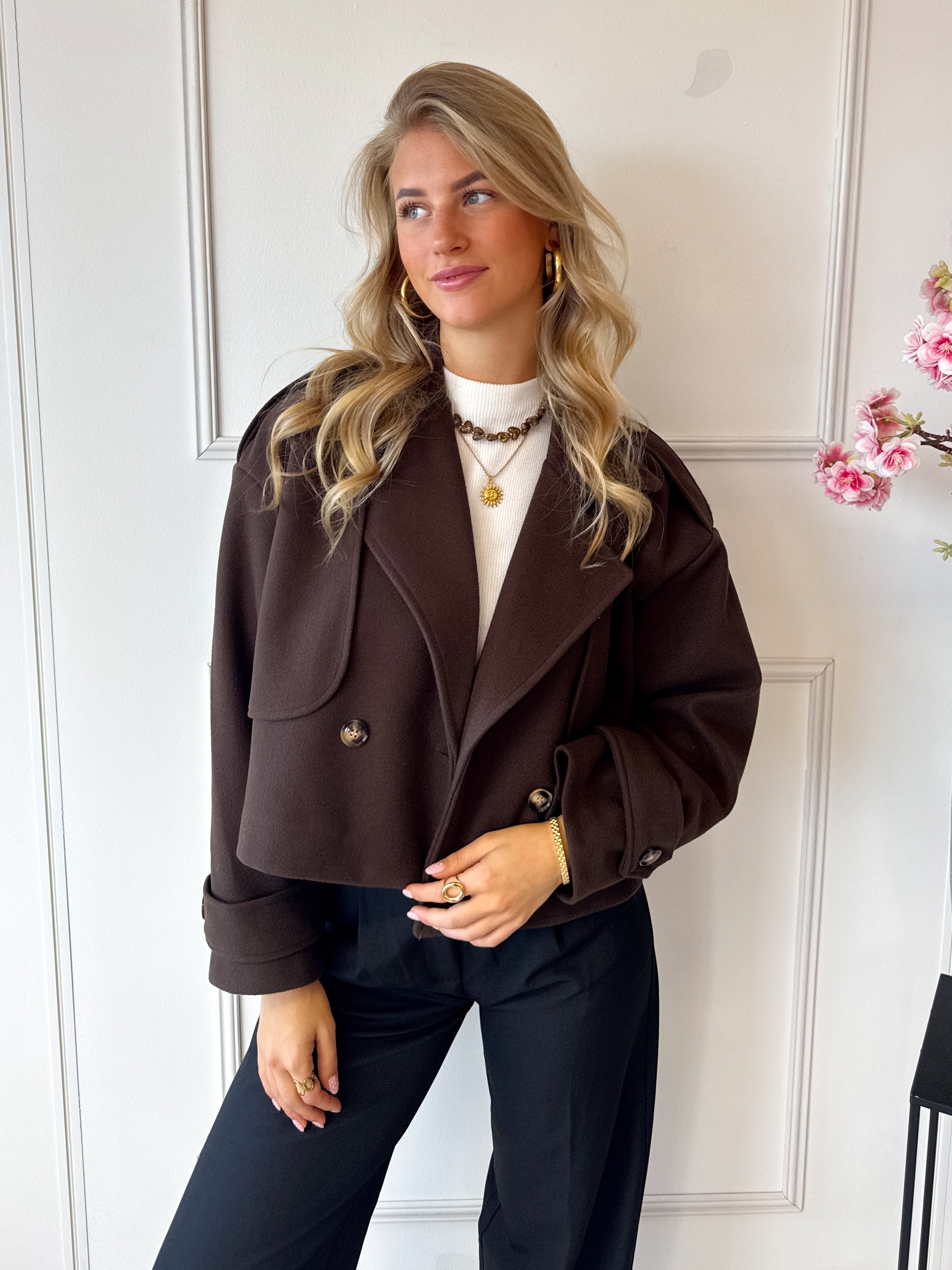 Trench Jasje Kort | Bruin