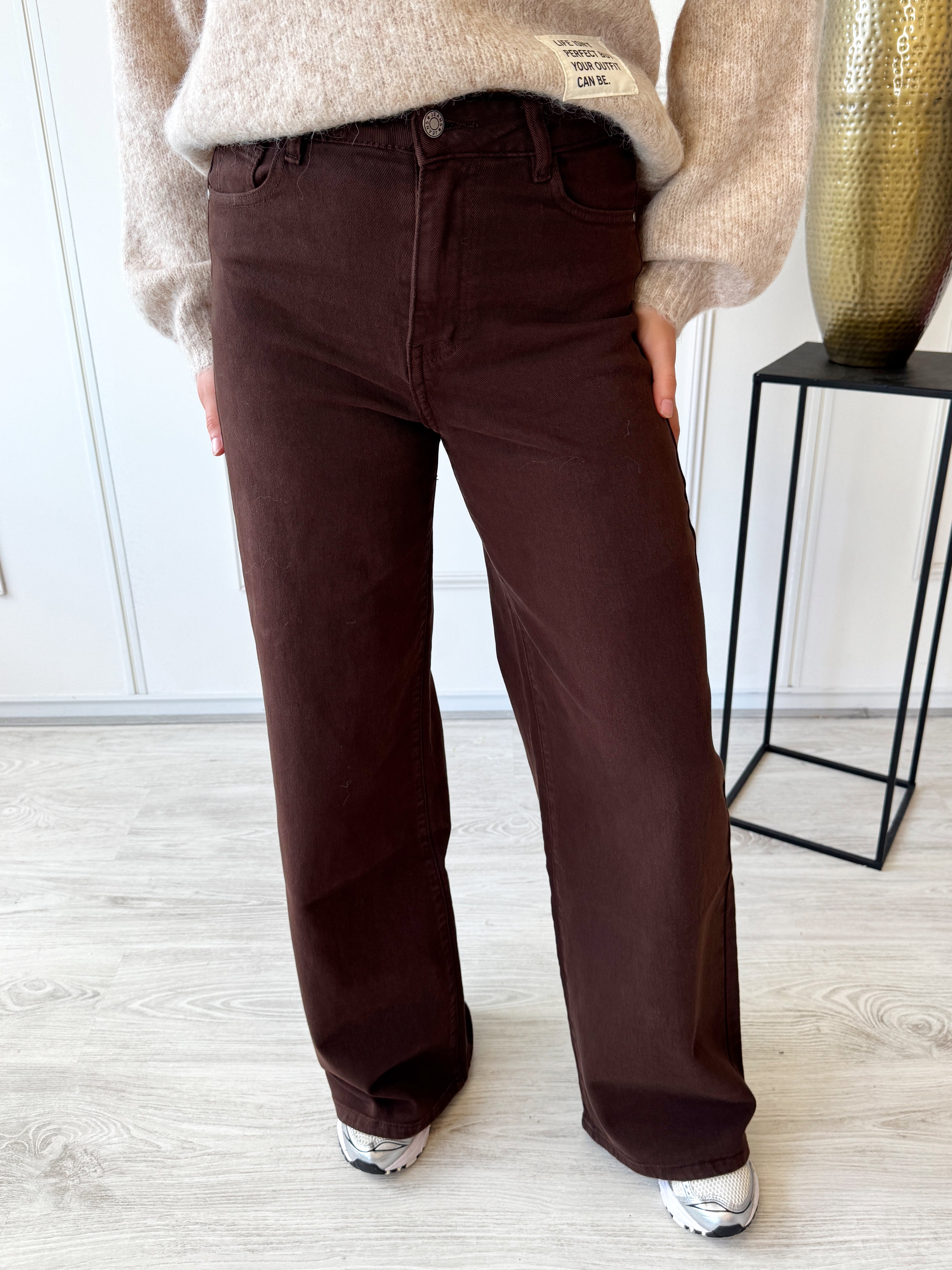 Wide Leg Denim Jeans | Bruin